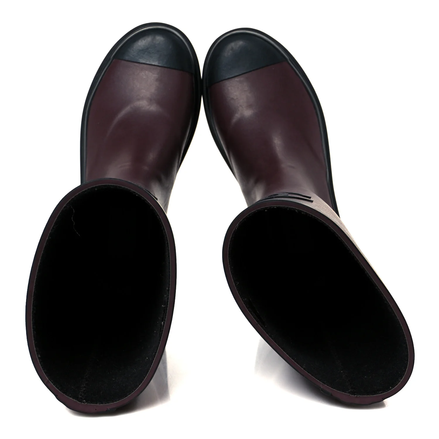 Caoutchouk CC High Boots 37 Burgundy Black - Image 2