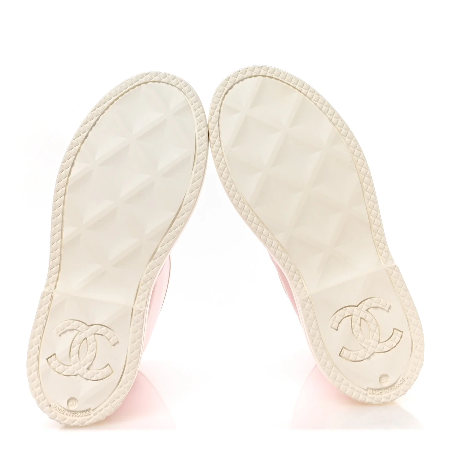 Caoutchouk CC High Boots 38 Light Pink White - Image 6
