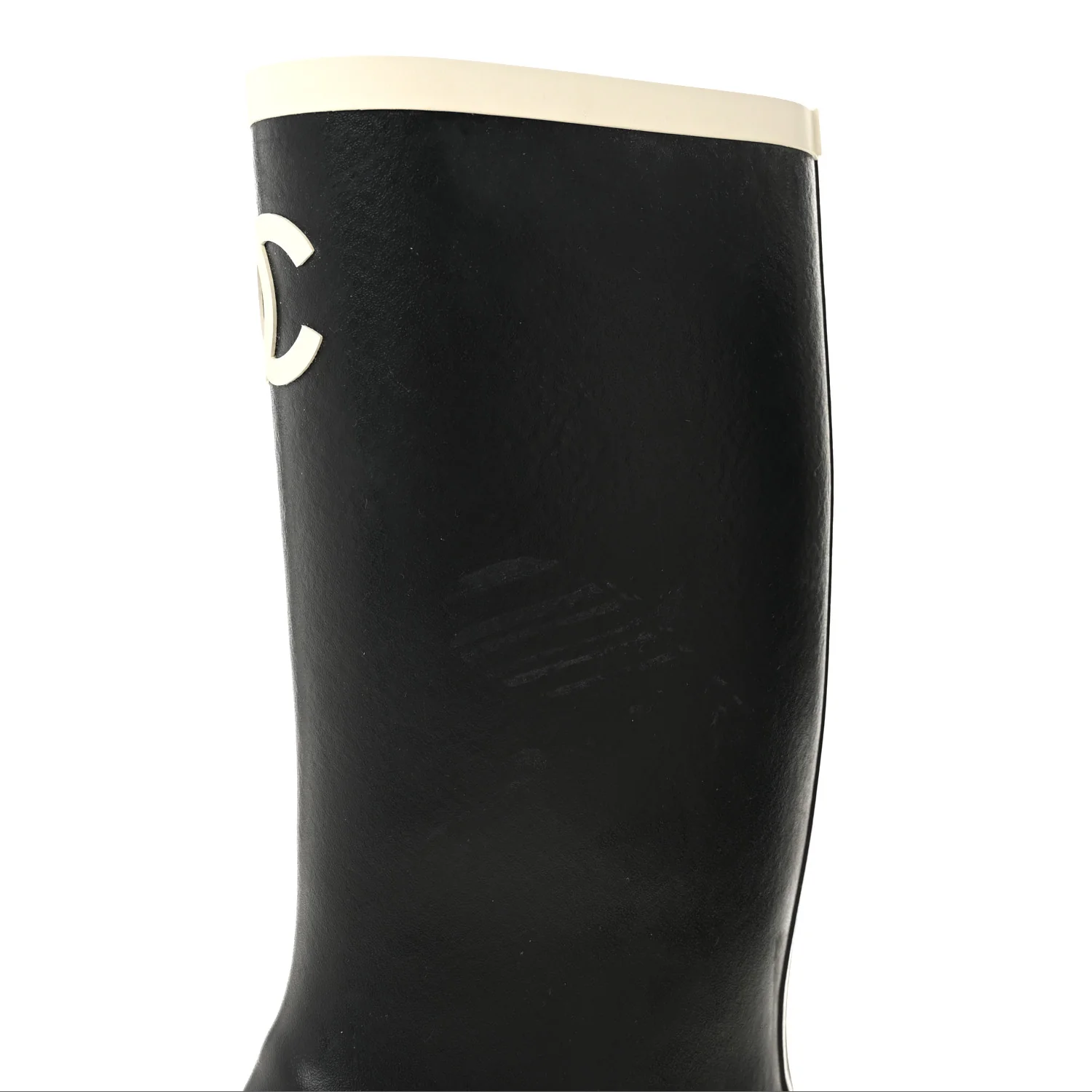 Caoutchouk CC High Boots 40 Black White - Image 11