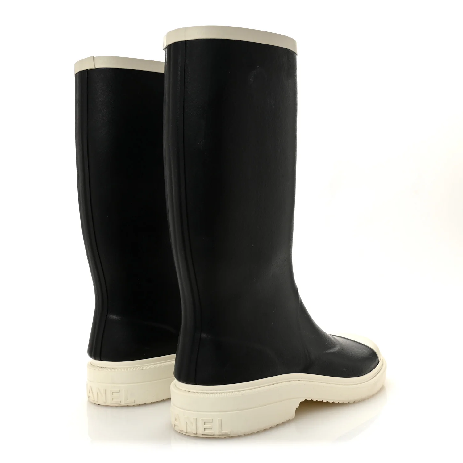 Caoutchouk CC High Boots 40 Black White - Image 5