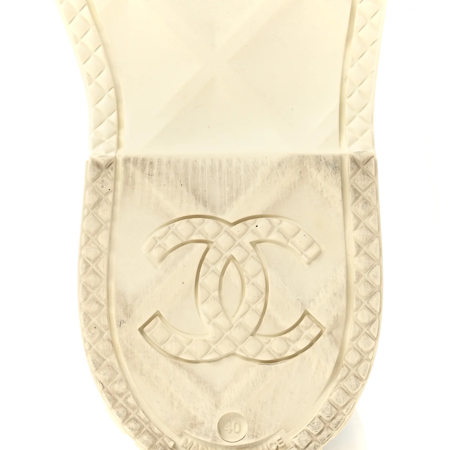 Caoutchouk CC High Boots 40 Black White - Image 8