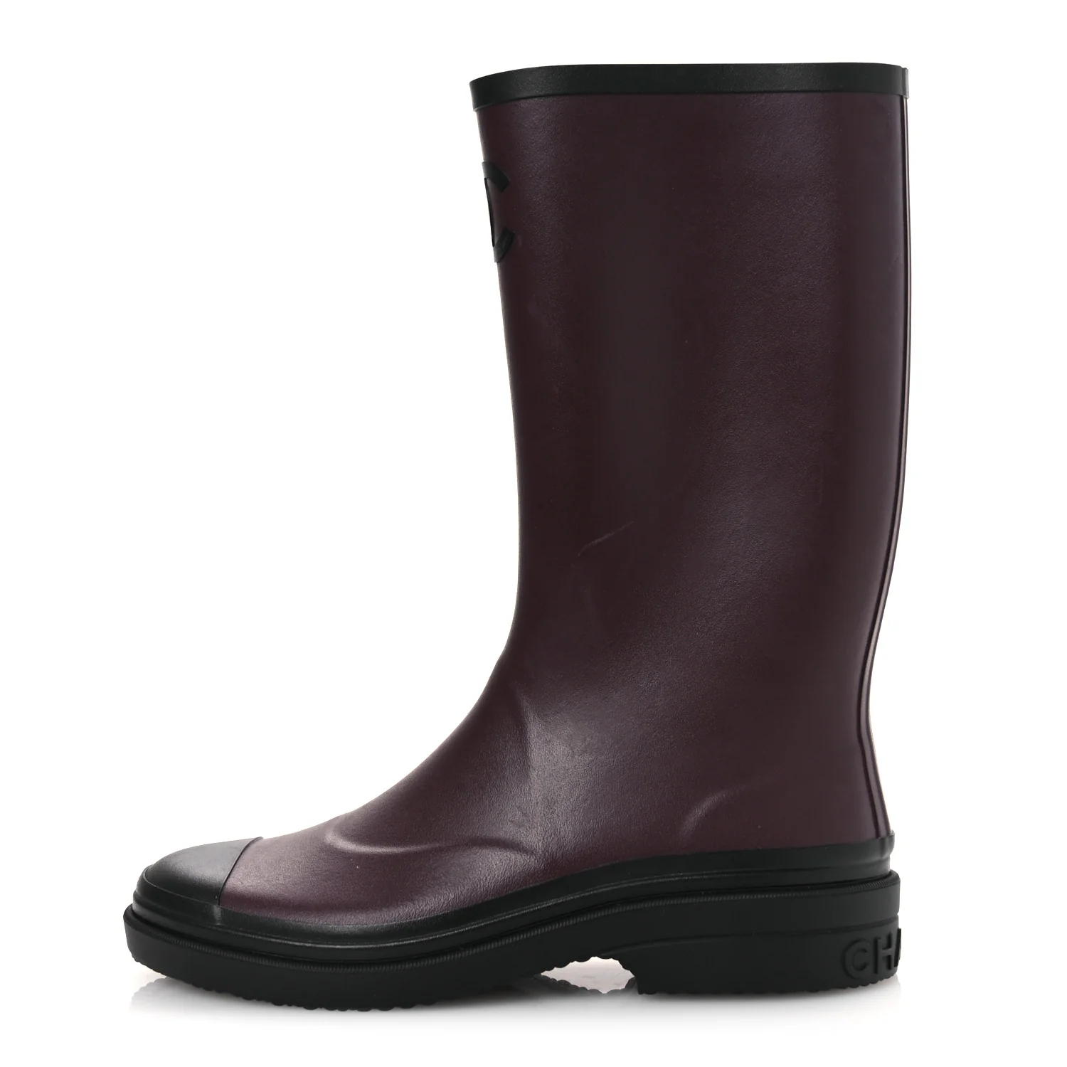 Caoutchouk CC High Boots 41 Dark Burgundy Black
