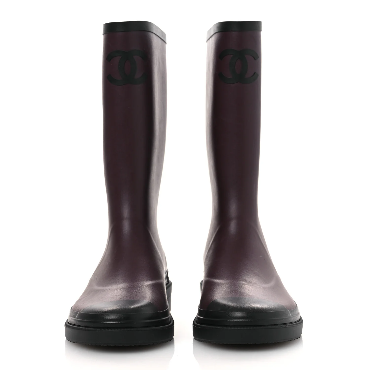 Caoutchouk CC High Boots 41 Dark Burgundy Black - Image 3