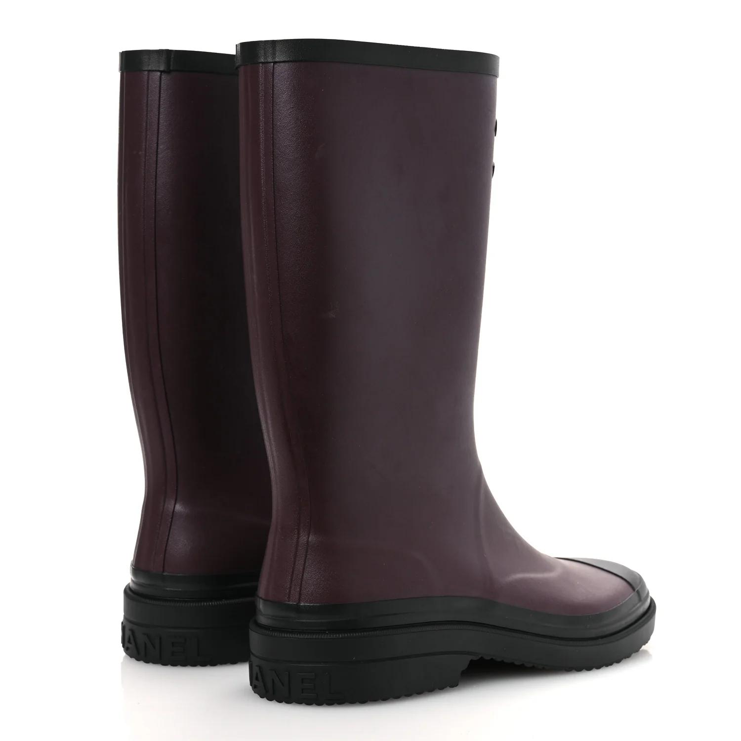 Caoutchouk CC High Boots 41 Dark Burgundy Black - Image 5