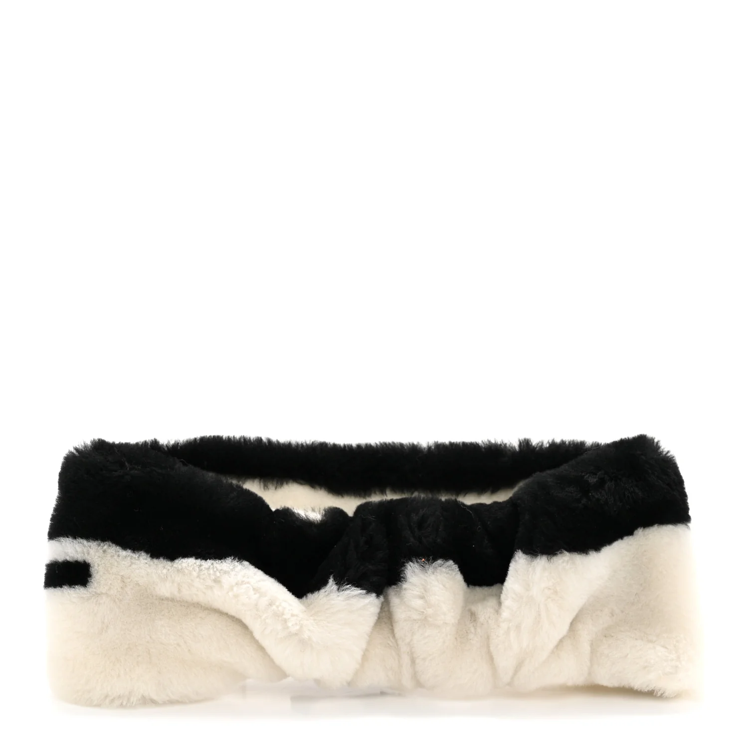 Cashmere Blend Logo Headband White Black - Image 5