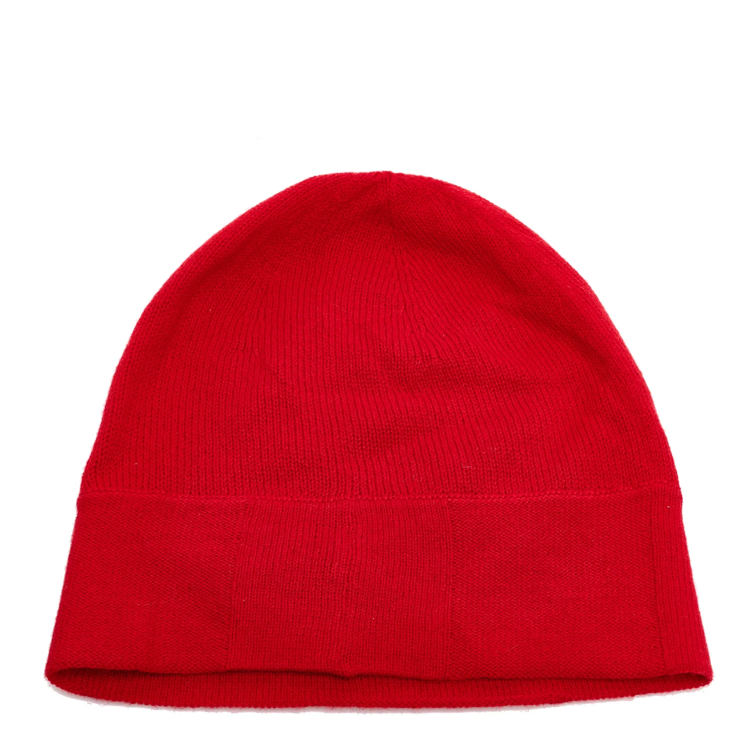 Cashmere Cotton CC Beanie Hat Red - Image 3