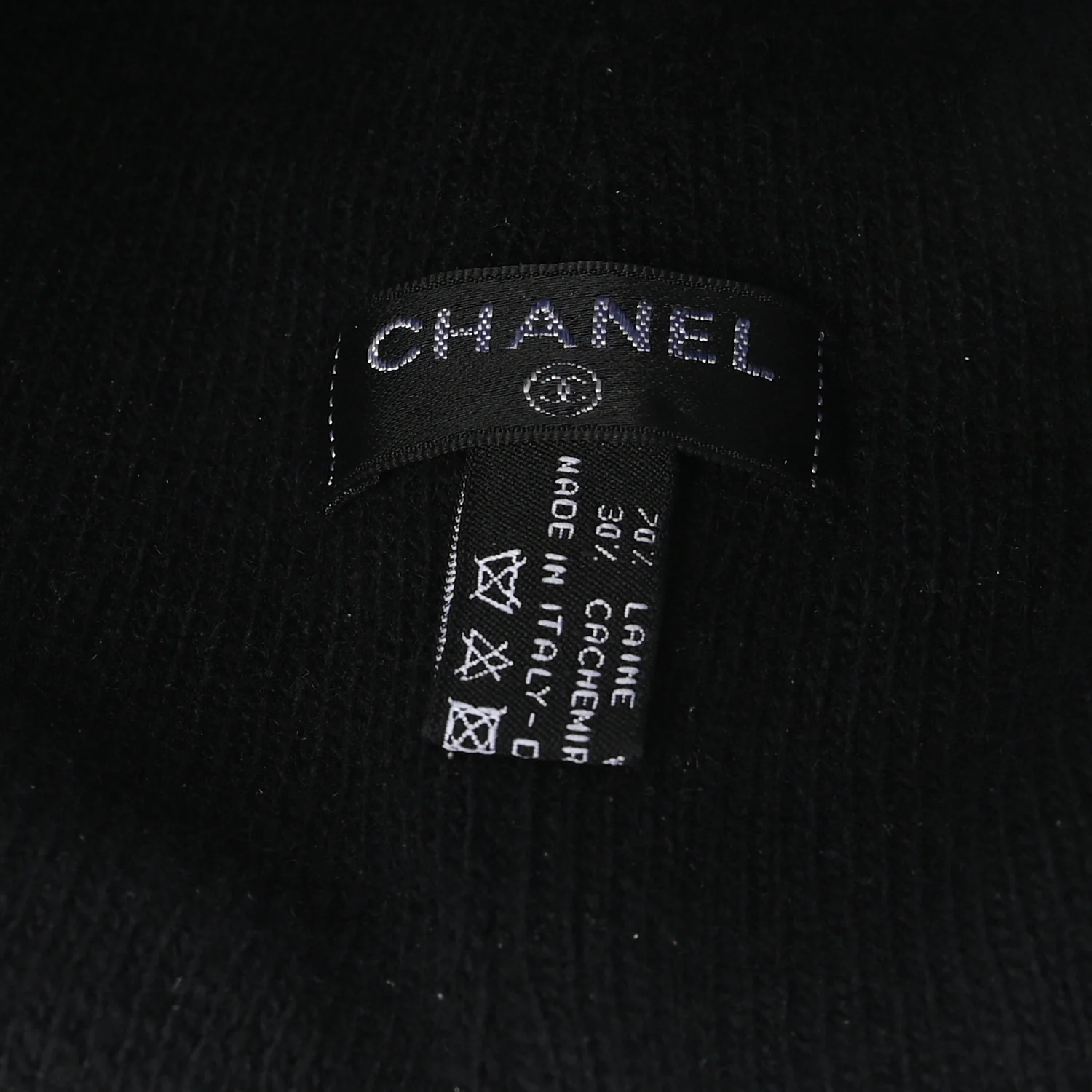 Cashmere Logo Beanie Hat Black Fuchsia - Image 5