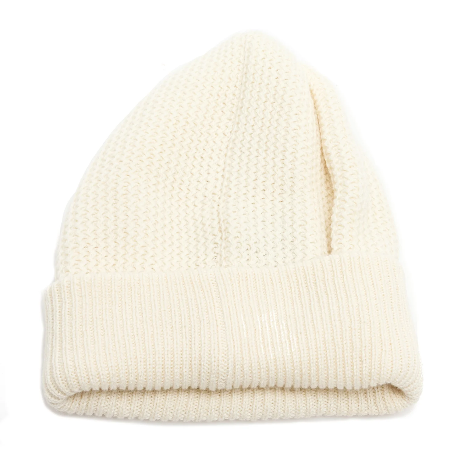 Cashmere Sequin Logo Beanie Hat Ivory Gold - Image 3