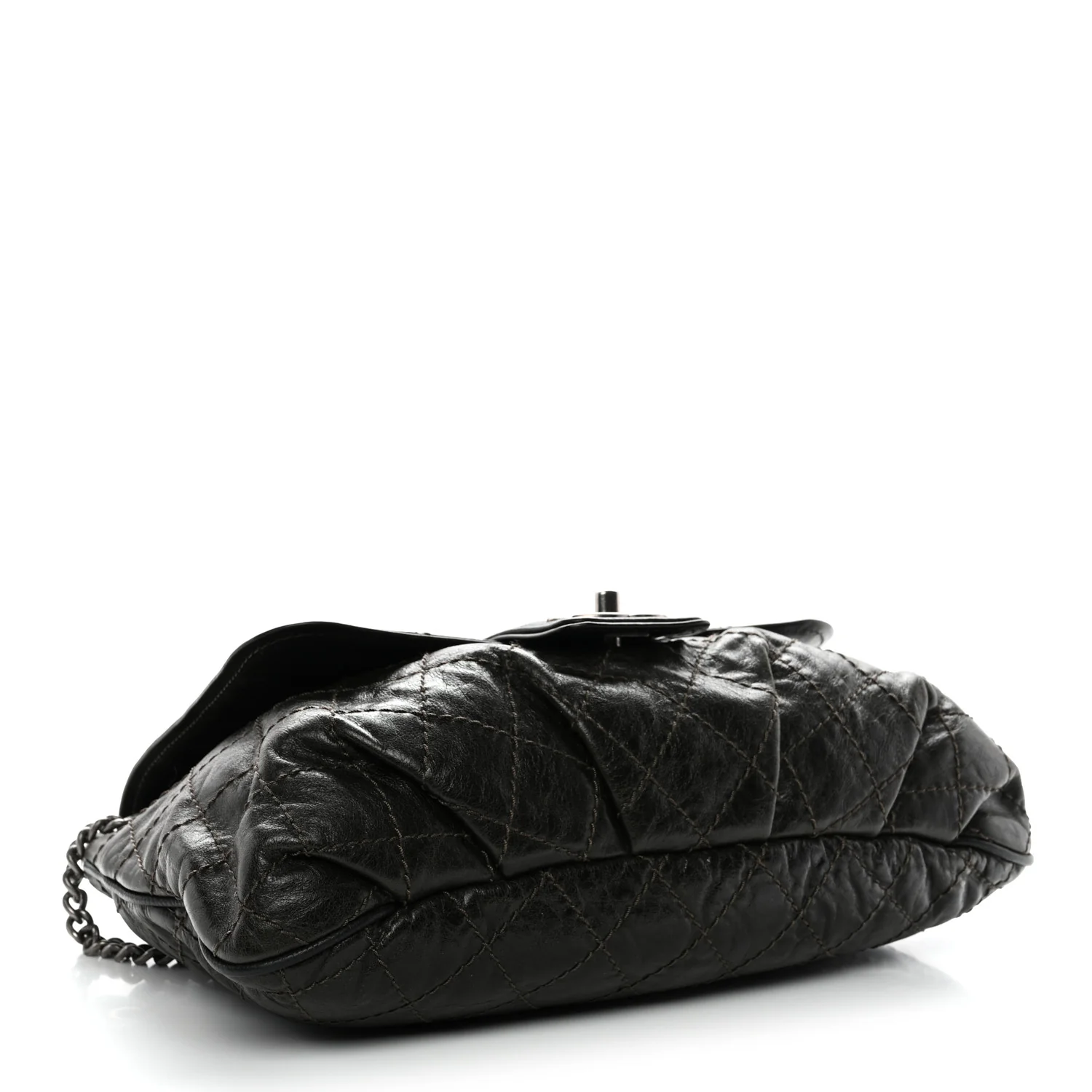 Caviar Aged Calfskin Medium Bubble Graphic Messenger Bag Grey - Image 4