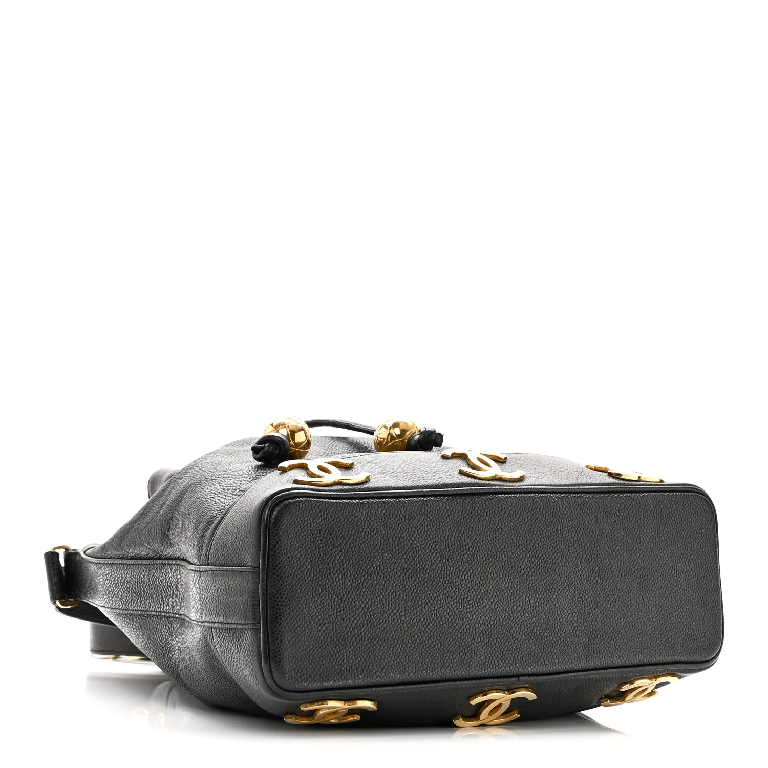 Caviar CC Drawstring Shoulder Bag Black - Image 4