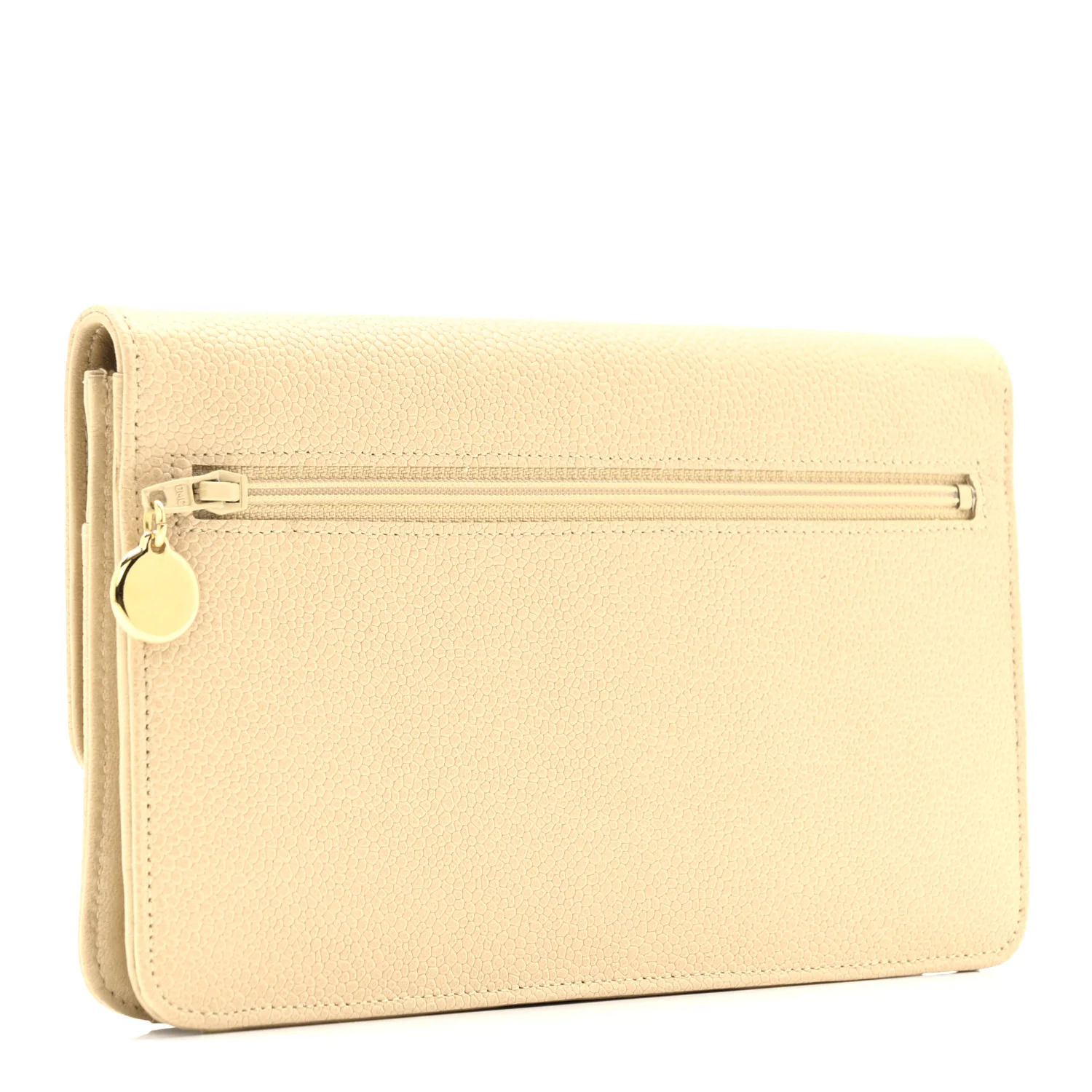 Caviar CC Timeless Flap Wallet Beige - Image 3