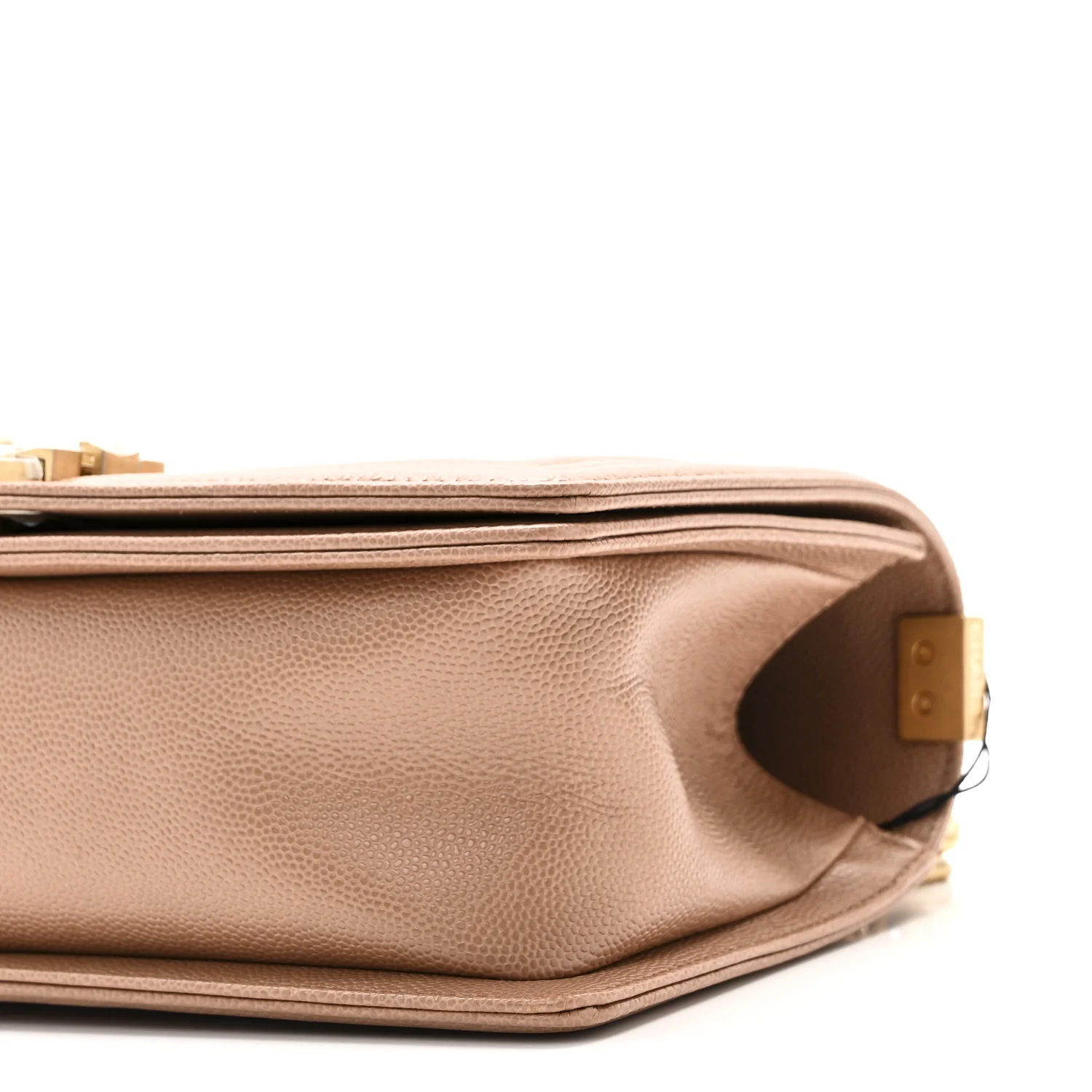 Caviar Chevron Quilted Medium Boy Flap Light Brown - Image 10