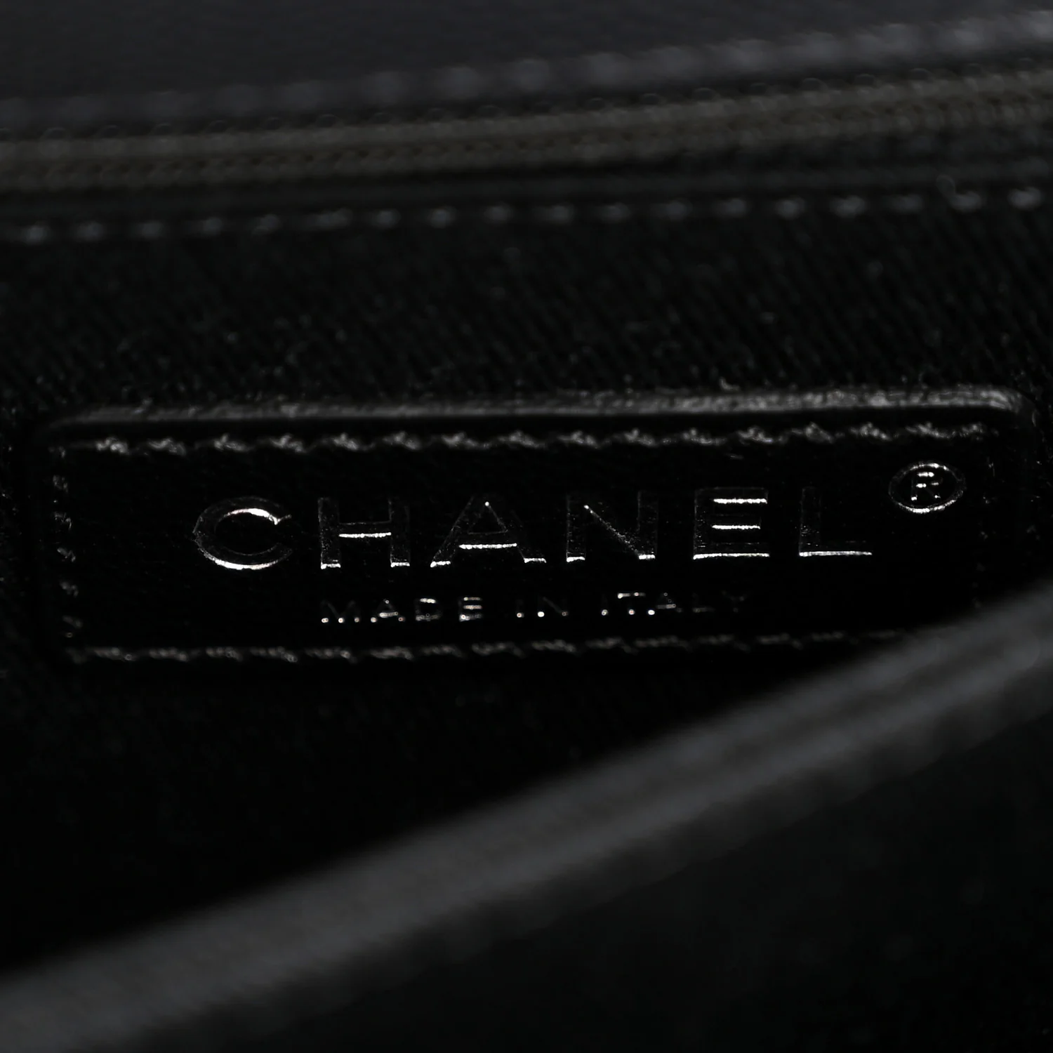 Caviar Chevron Quilted Mini Coco Handle Flap Dark Grey - Image 6