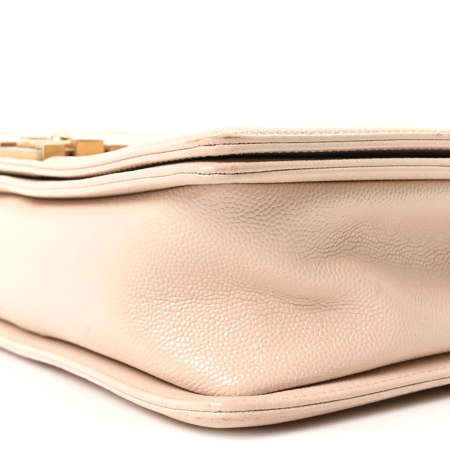 Caviar Chevron Quilted New Medium Boy Flap Beige - Image 9