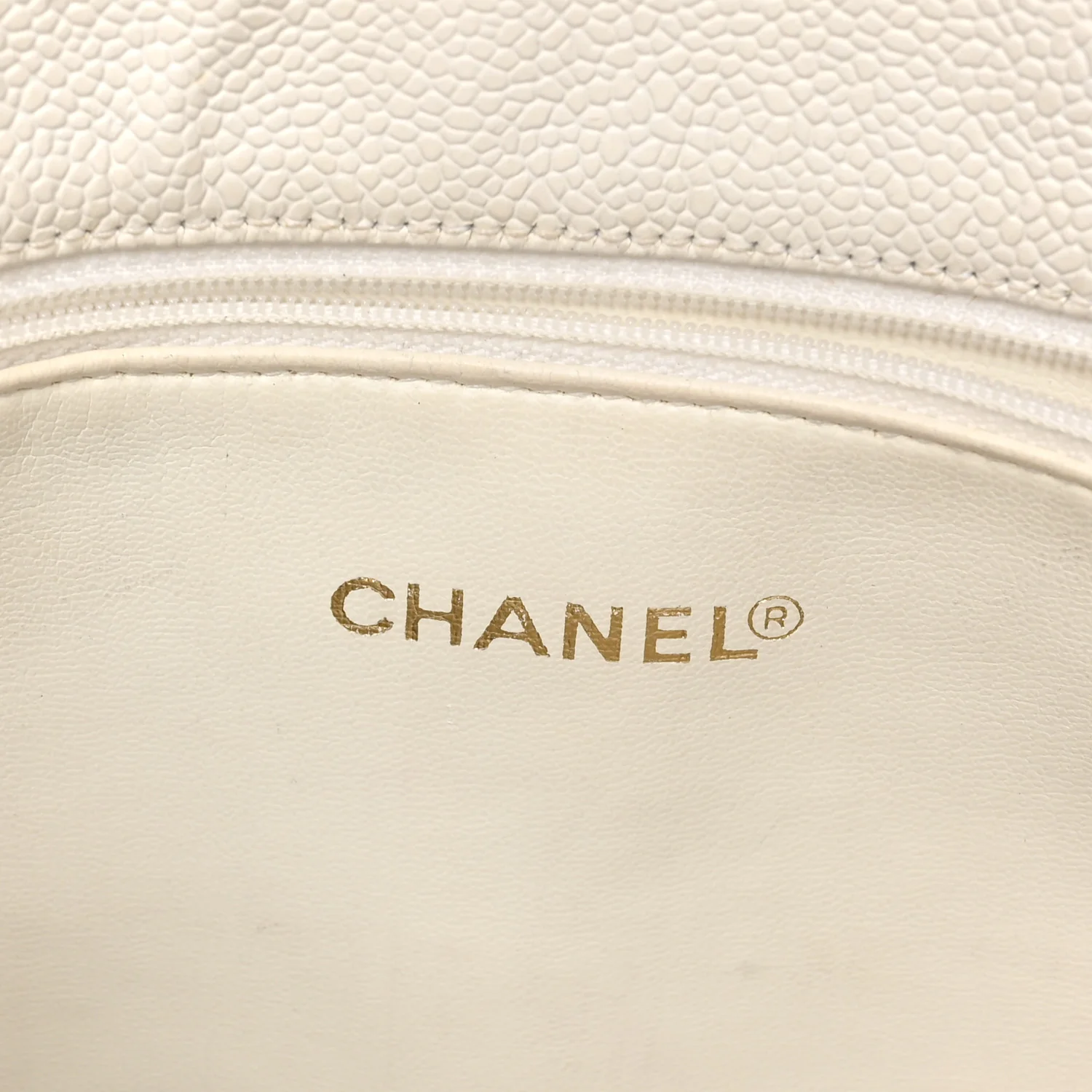 Caviar Flap Shoulder Bag White - Image 6