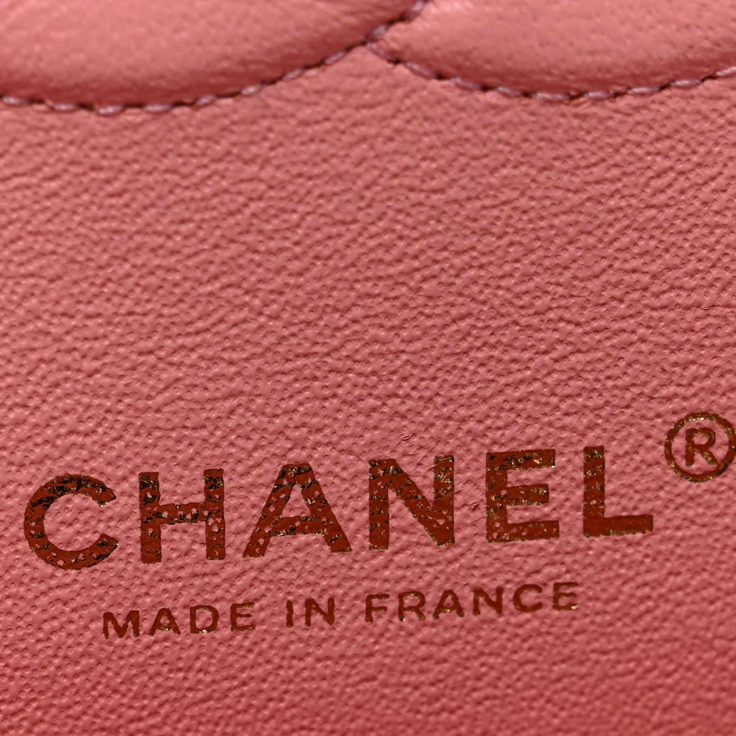Caviar Flat Chevron Quilted Medium Double Flap Pink - Image 6