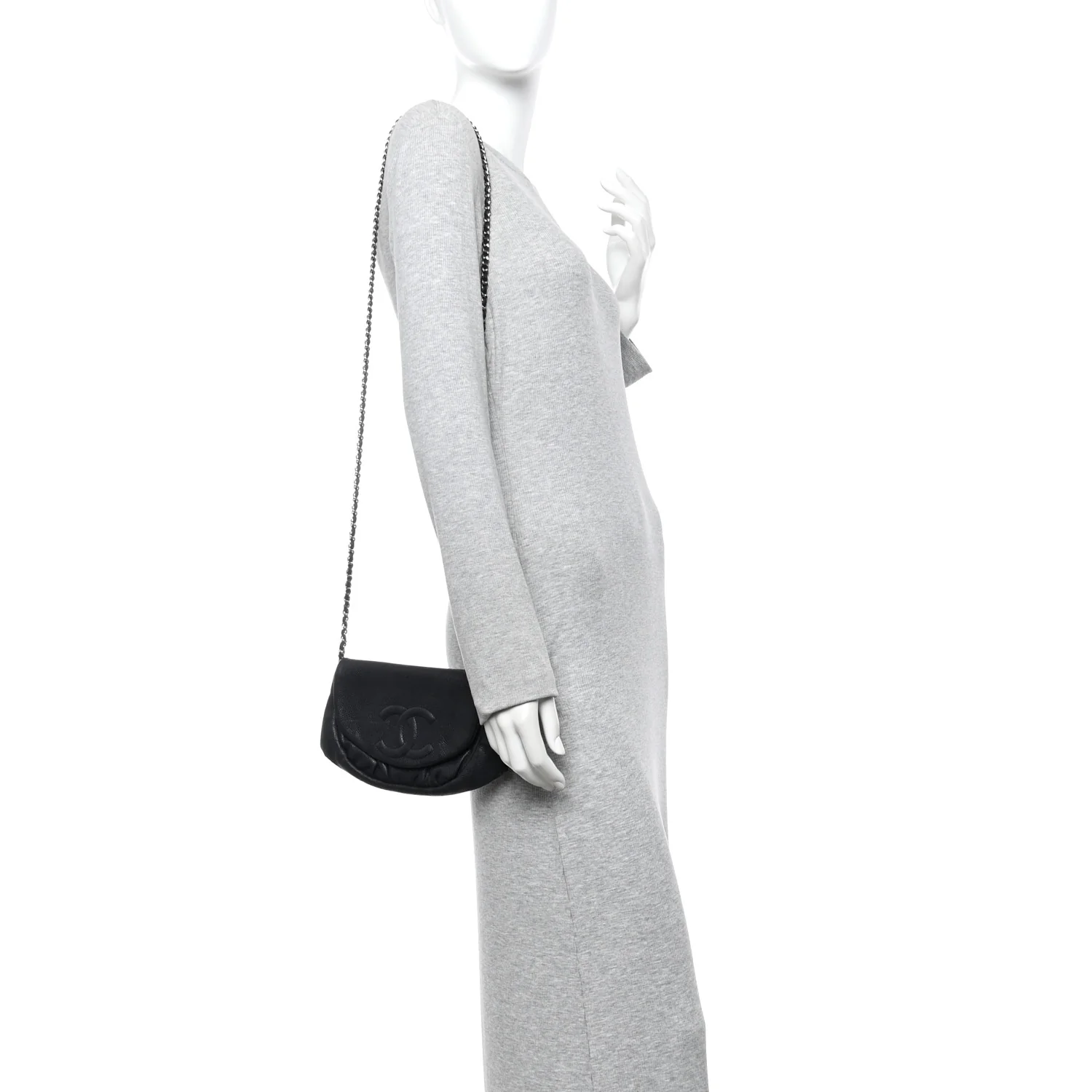 Caviar Half Moon Wallet On Chain WOC Black - Image 2