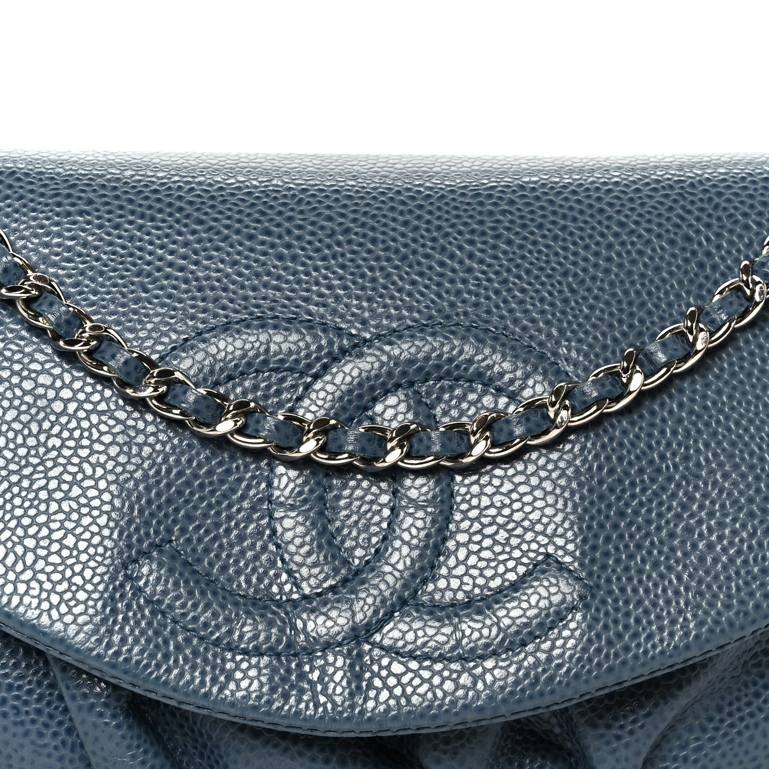 Caviar Half Moon Wallet On Chain WOC Blue - Image 9