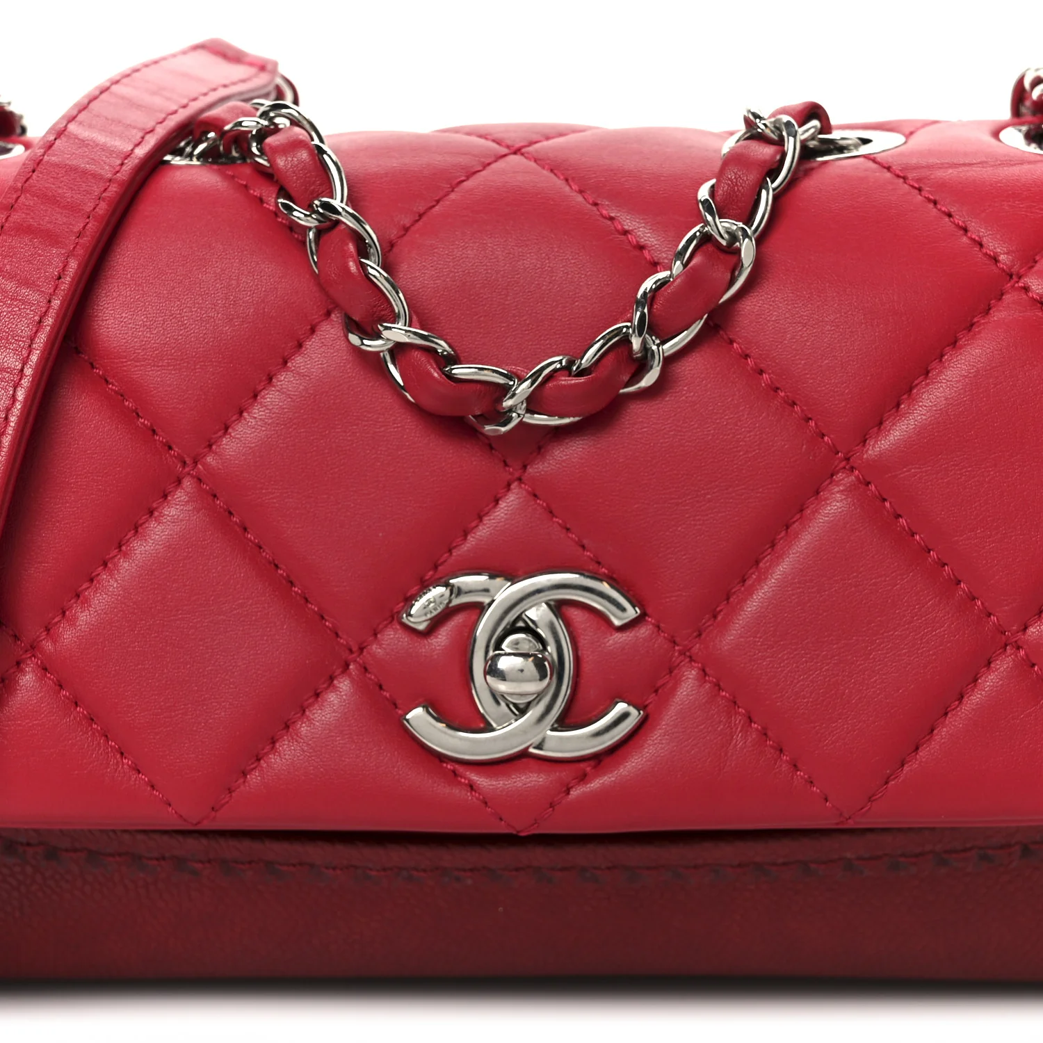 Caviar Lambskin Quilted Bi Coco Flap Red - Image 10