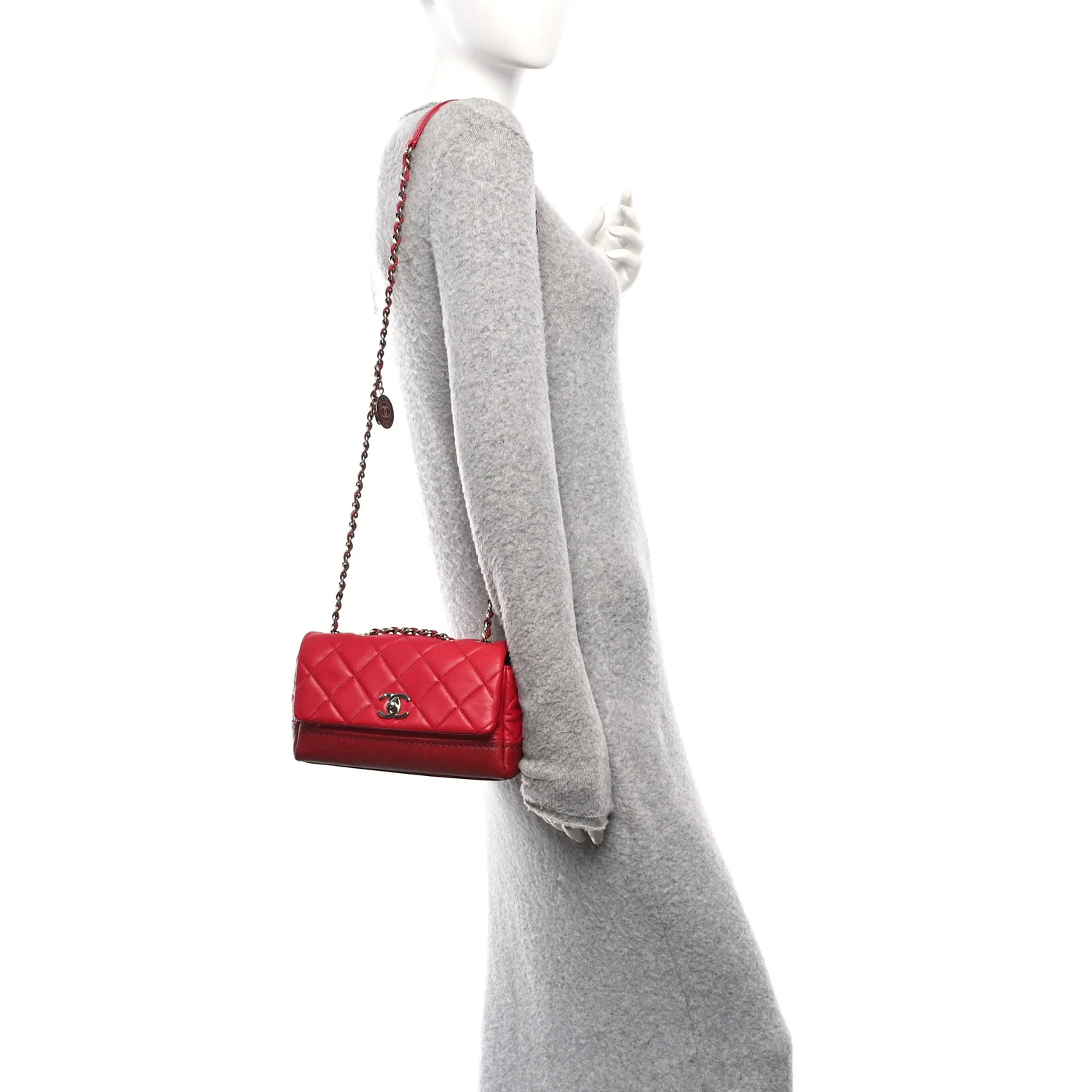 Caviar Lambskin Quilted Bi Coco Flap Red - Image 2