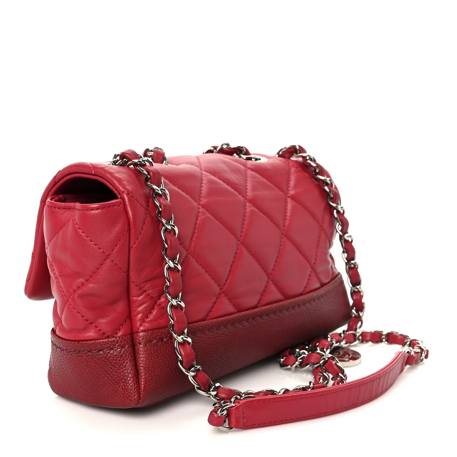 Caviar Lambskin Quilted Bi Coco Flap Red - Image 3