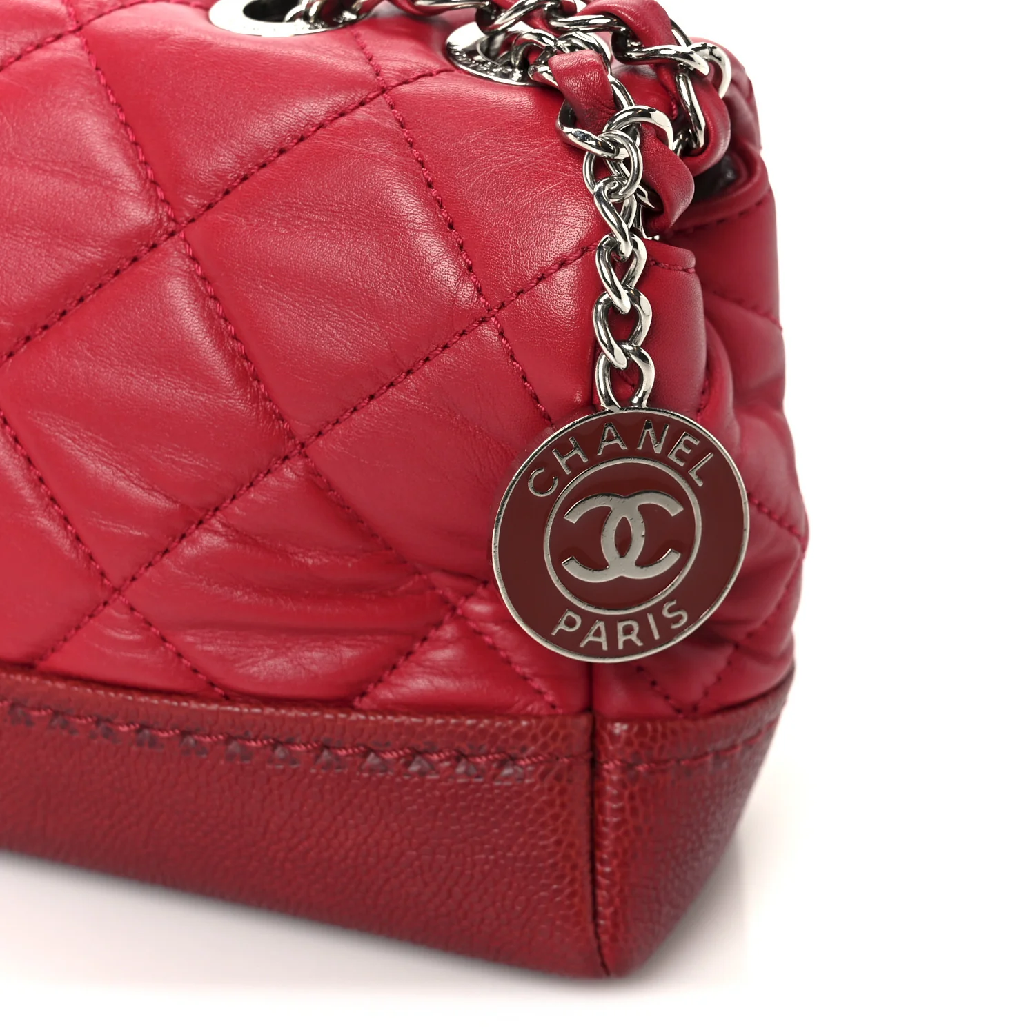 Caviar Lambskin Quilted Bi Coco Flap Red - Image 9