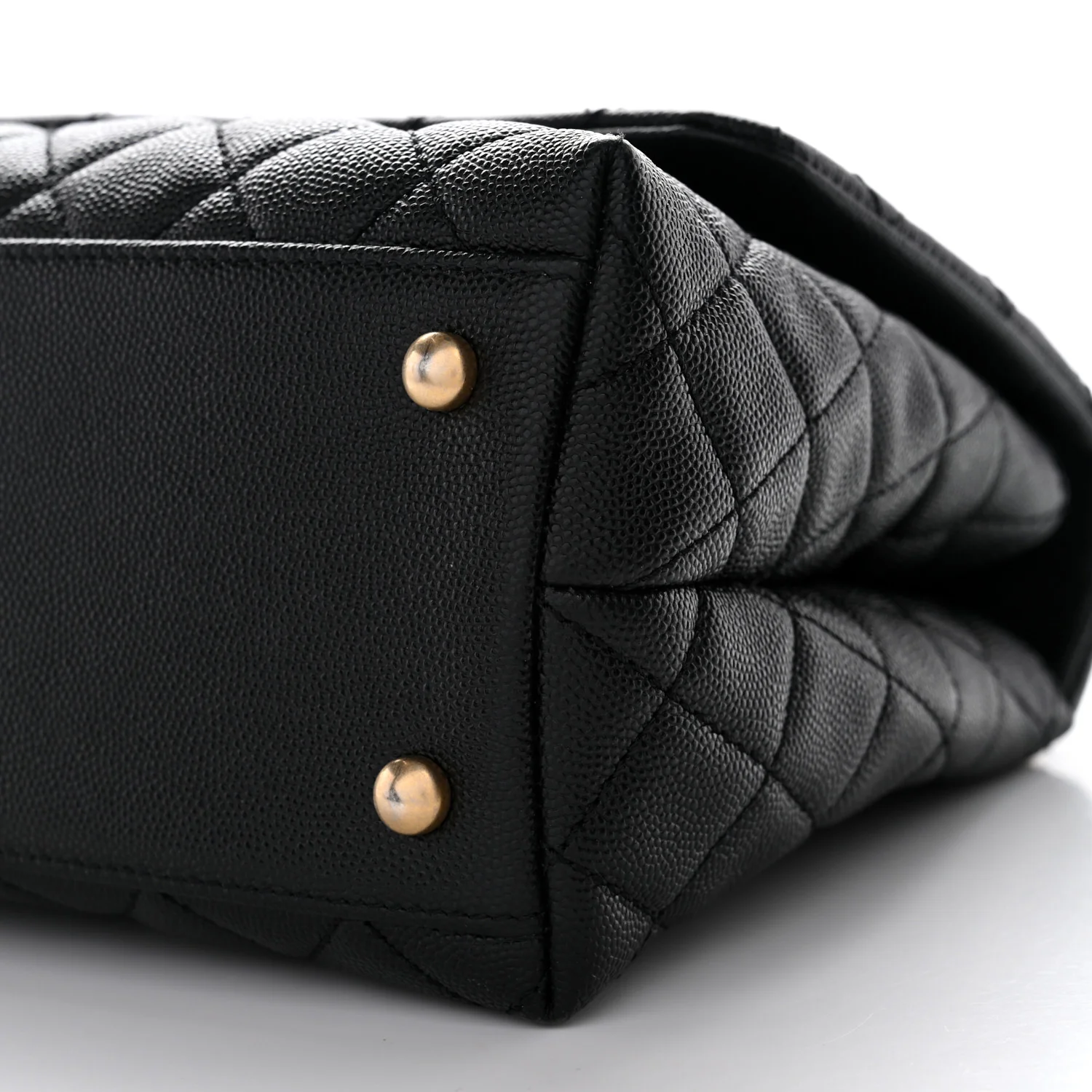 Caviar Lizard Quilted Small Coco Handle Flap Black - Image 10