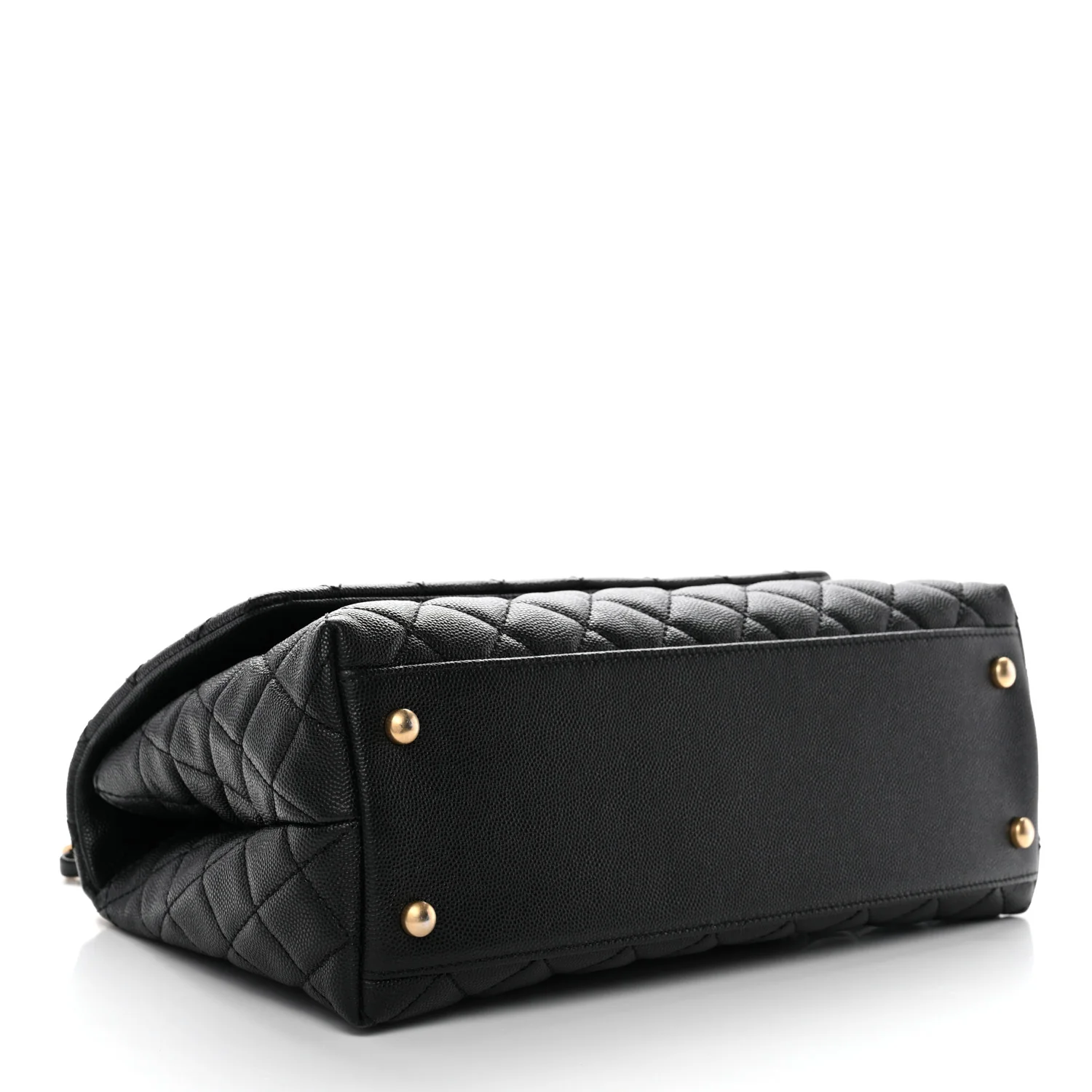 Caviar Lizard Quilted Small Coco Handle Flap Black - Image 4