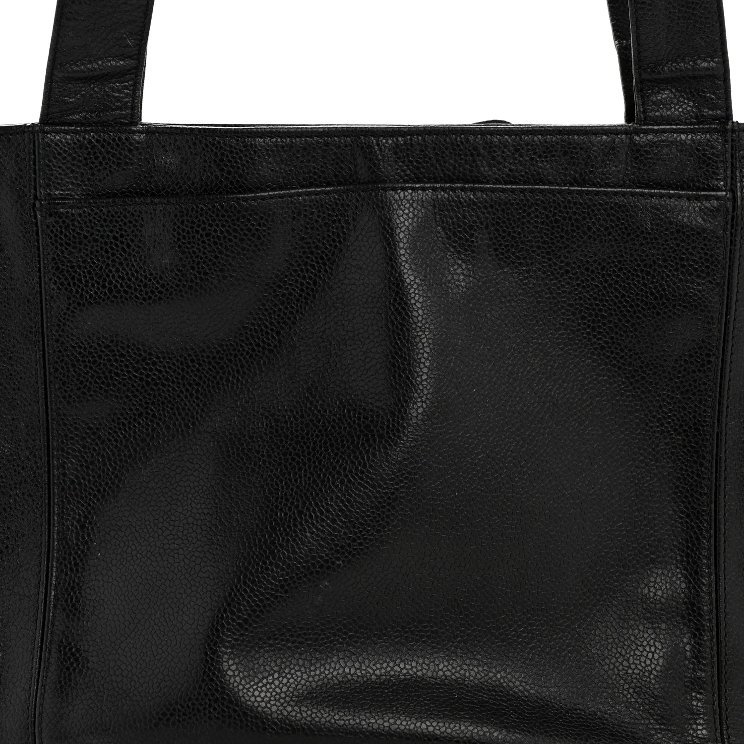 Caviar Logo Shoulder Bag Black - Image 8