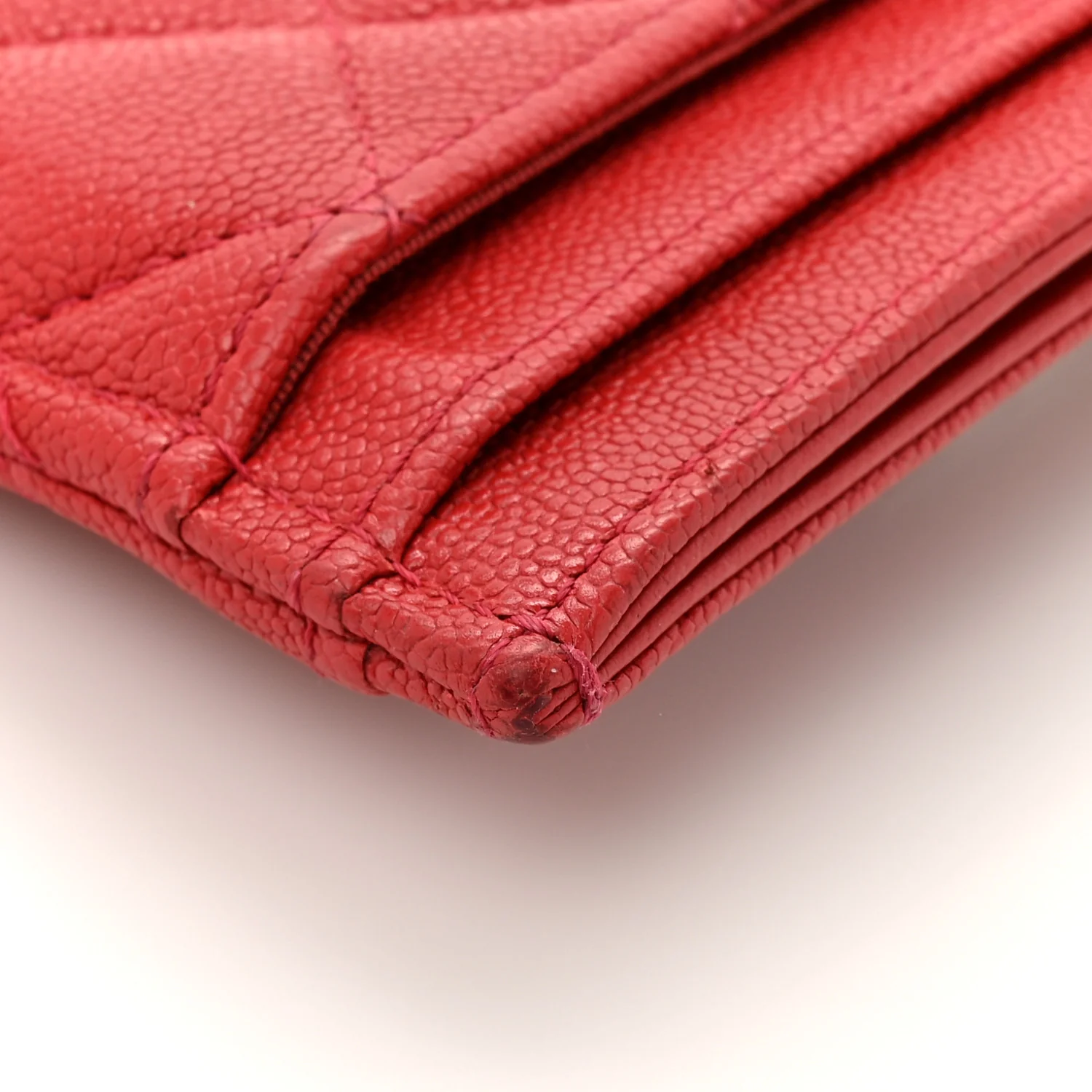 Caviar Quilted Boy Card Holder Red - Image 9