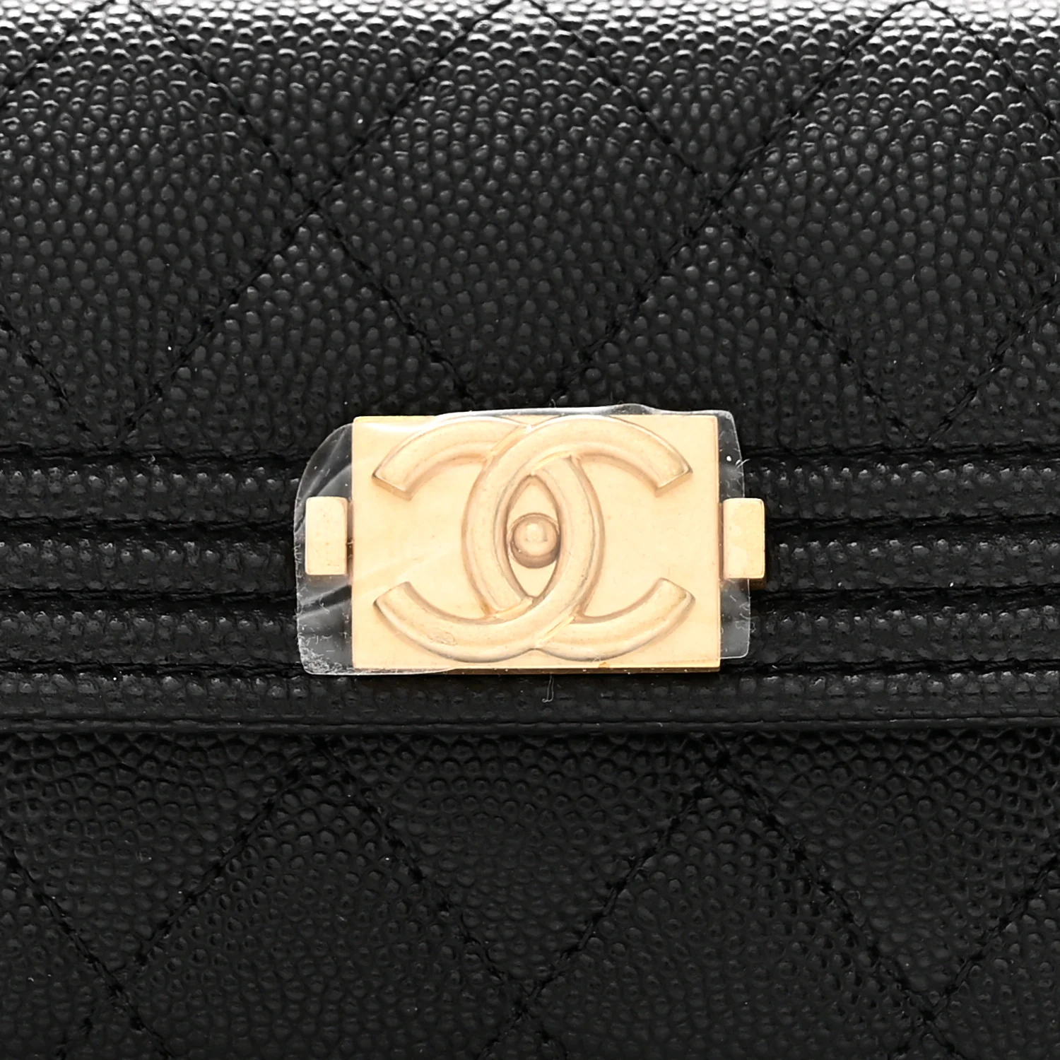 Caviar Quilted Boy Flap Card Holder Black - Image 9