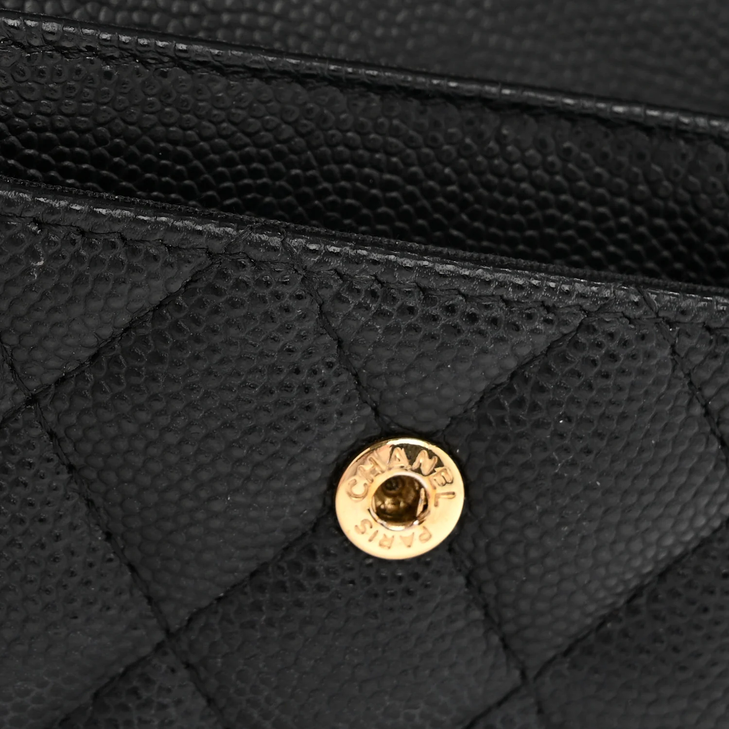 Caviar Quilted Boy Flap Card Holder Black - Image 20