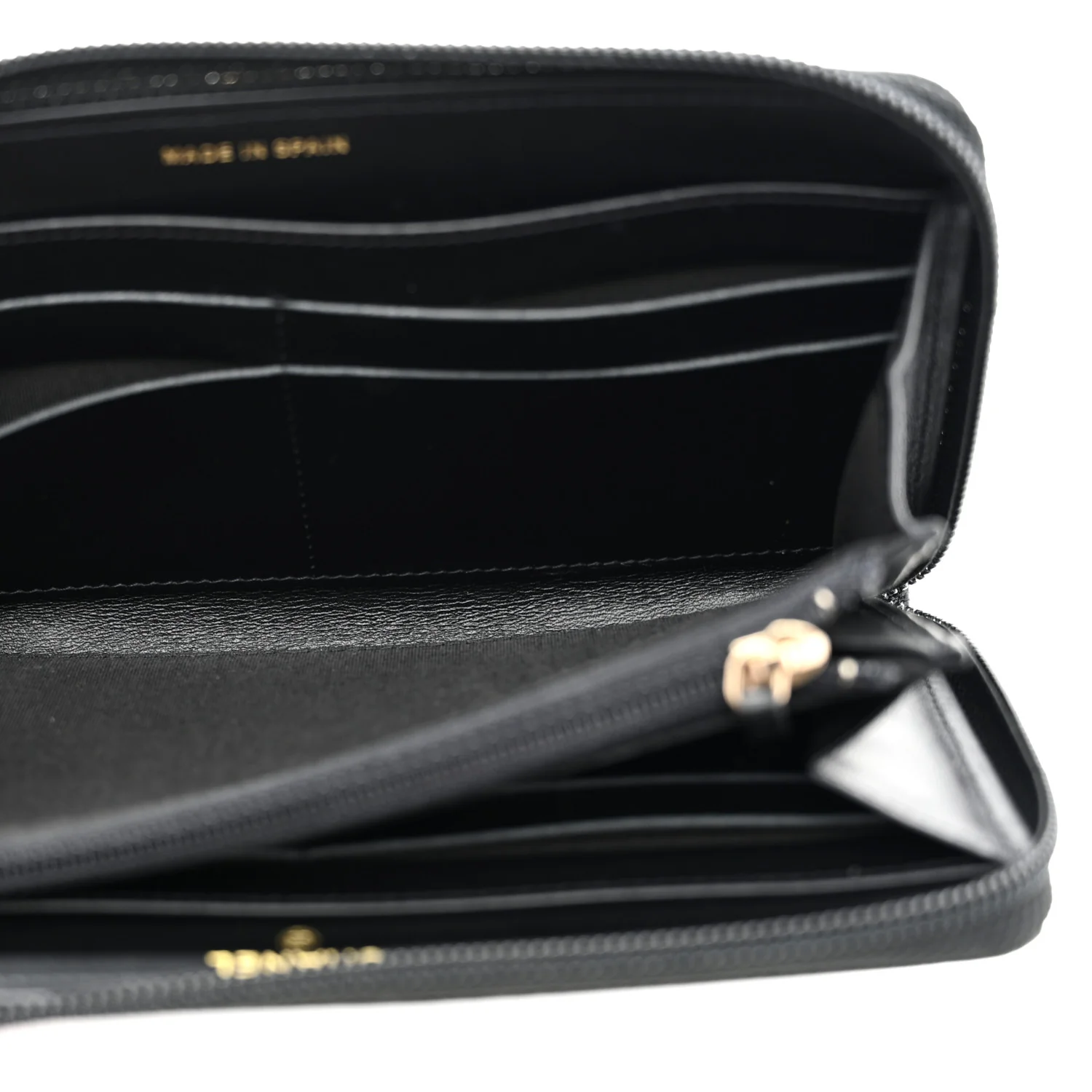 Caviar Quilted Boy Long Zip Around Wallet Black - Image 5