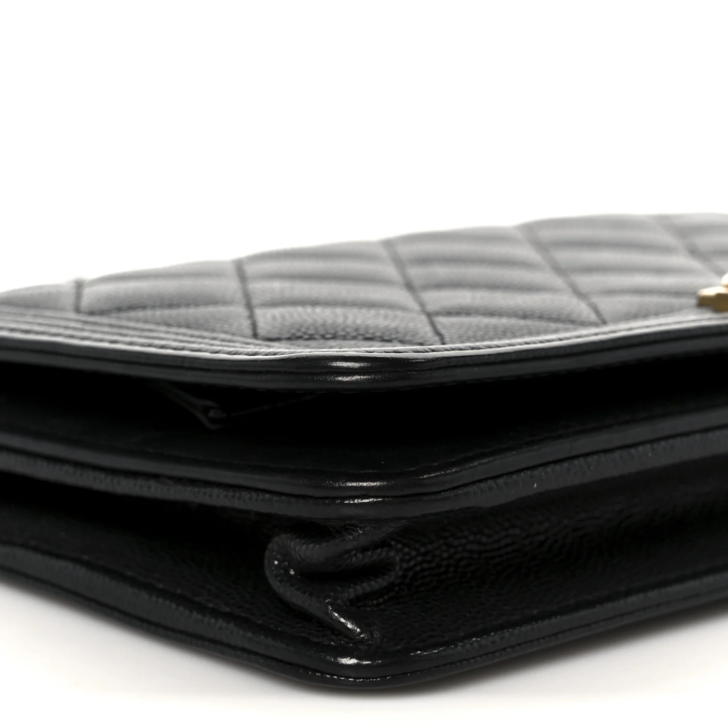 Caviar Quilted Boy Wallet On Chain WOC Black - Image 10
