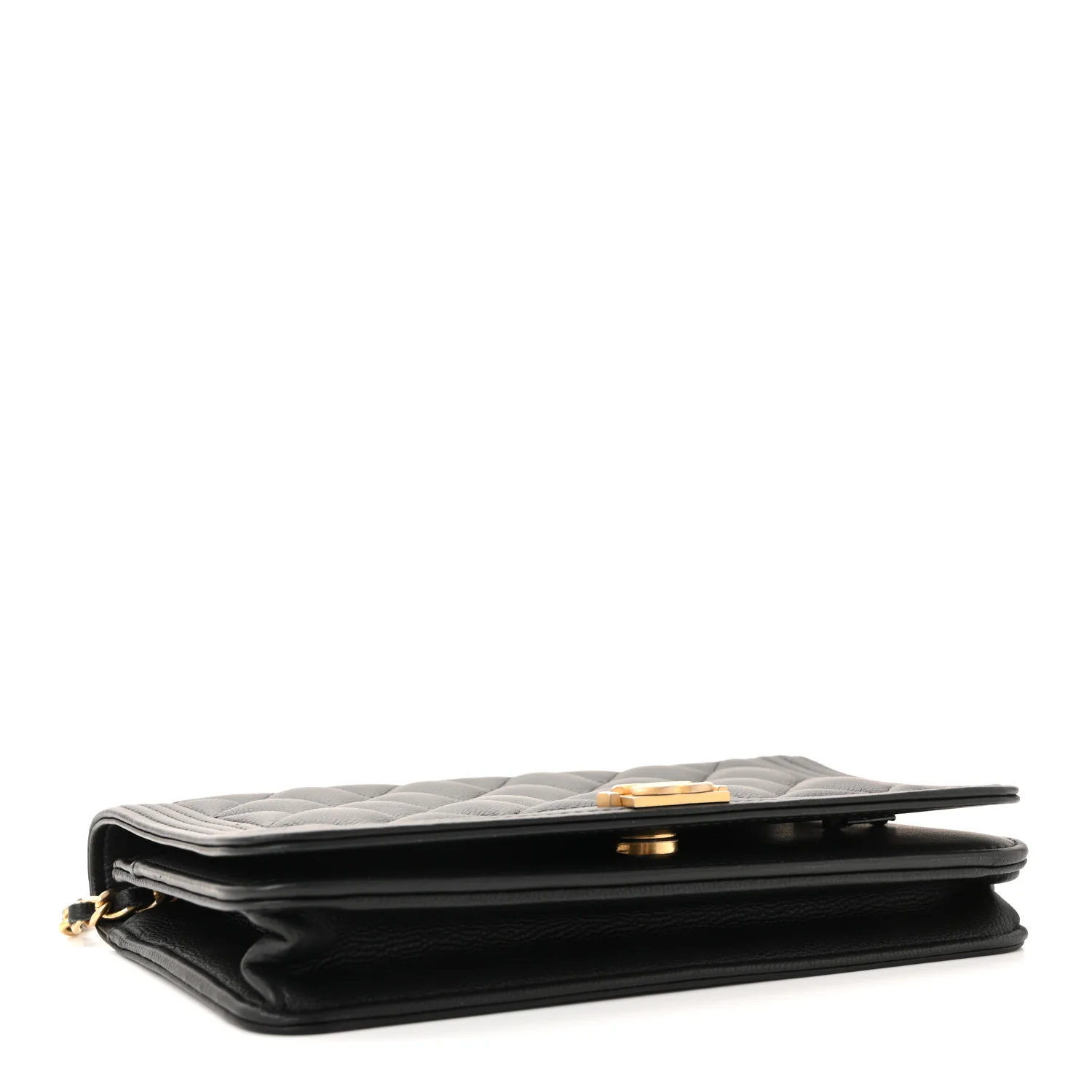 Caviar Quilted Boy Wallet On Chain WOC Black - Image 4
