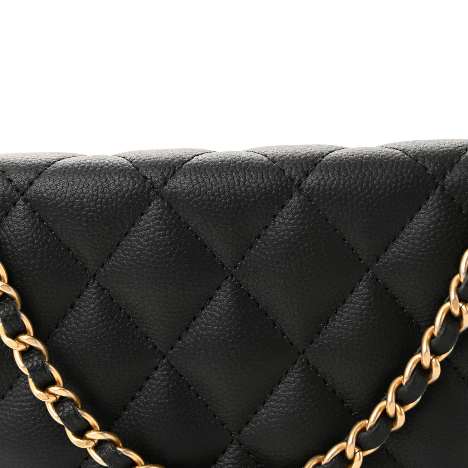 Caviar Quilted Boy Wallet On Chain WOC Black - Image 9