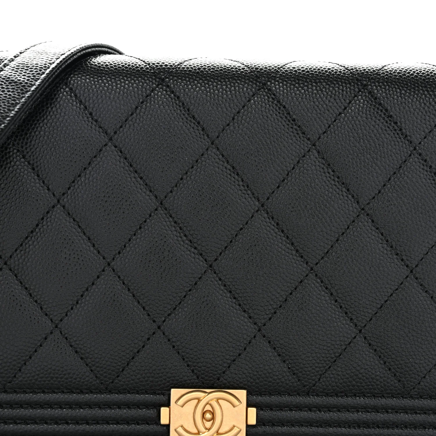Caviar Quilted Boy Wallet On Chain WOC Black - Image 27