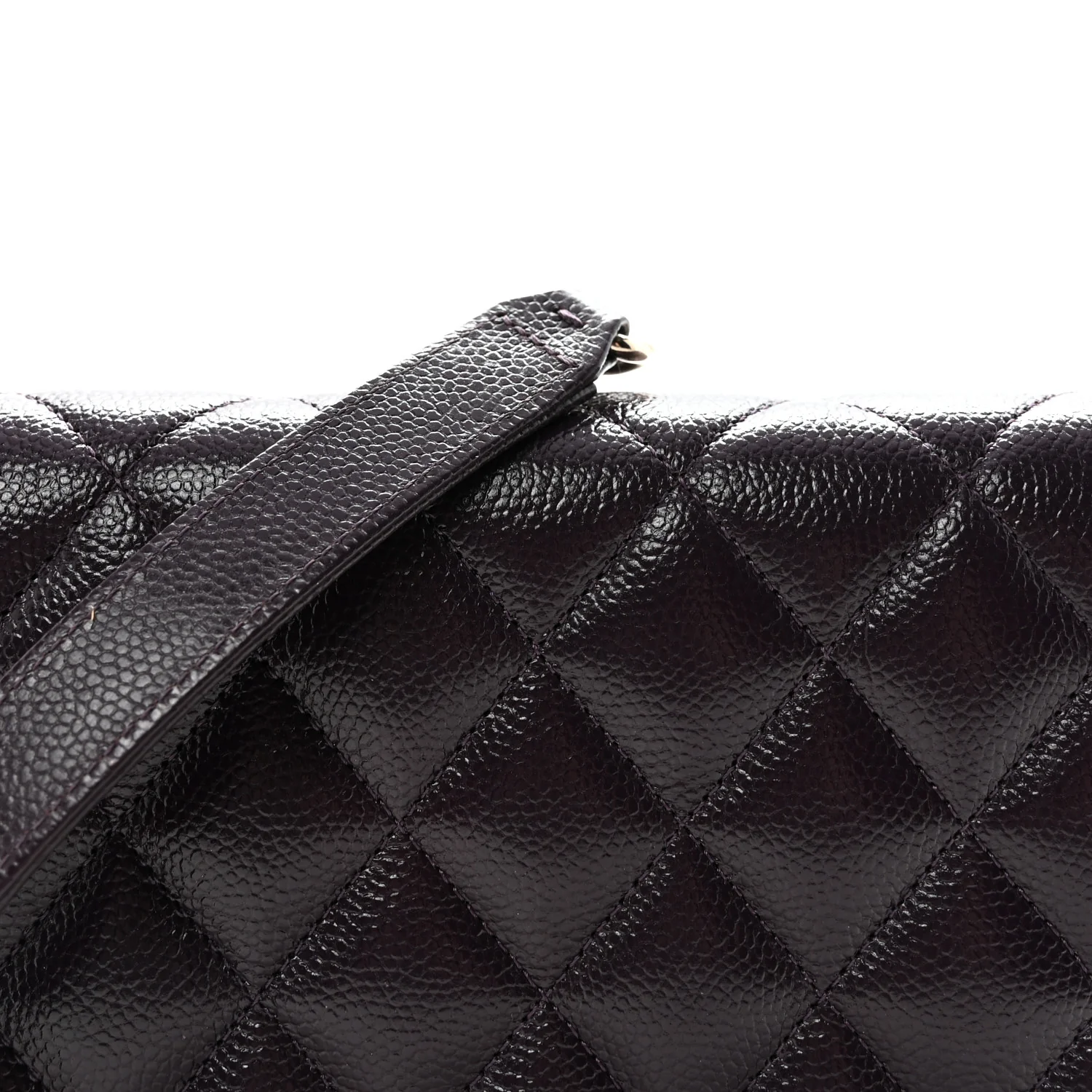 Caviar Quilted Boy Wallet On Chain WOC Dark Purple - Image 17