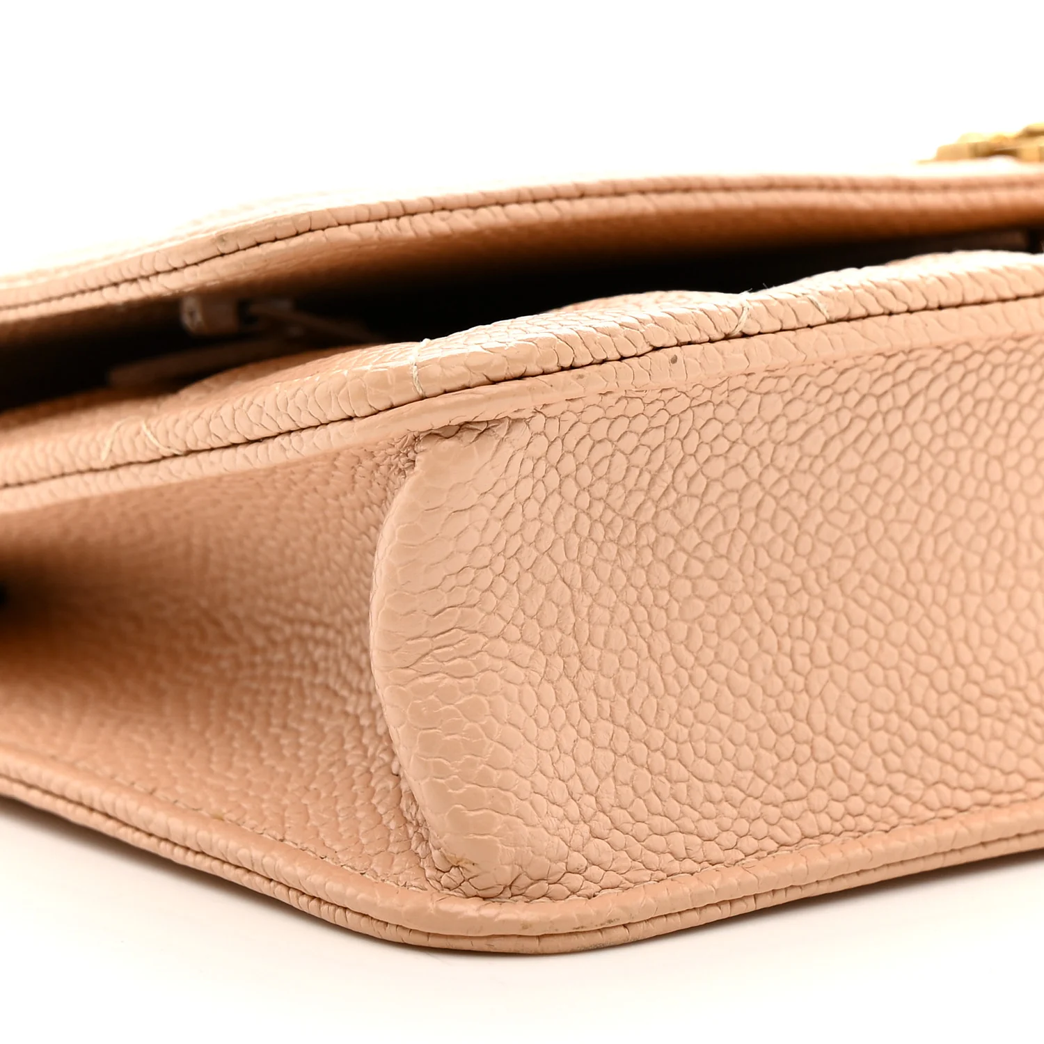 Caviar Quilted Boy Wallet On Chain WOC Light Beige - Image 10