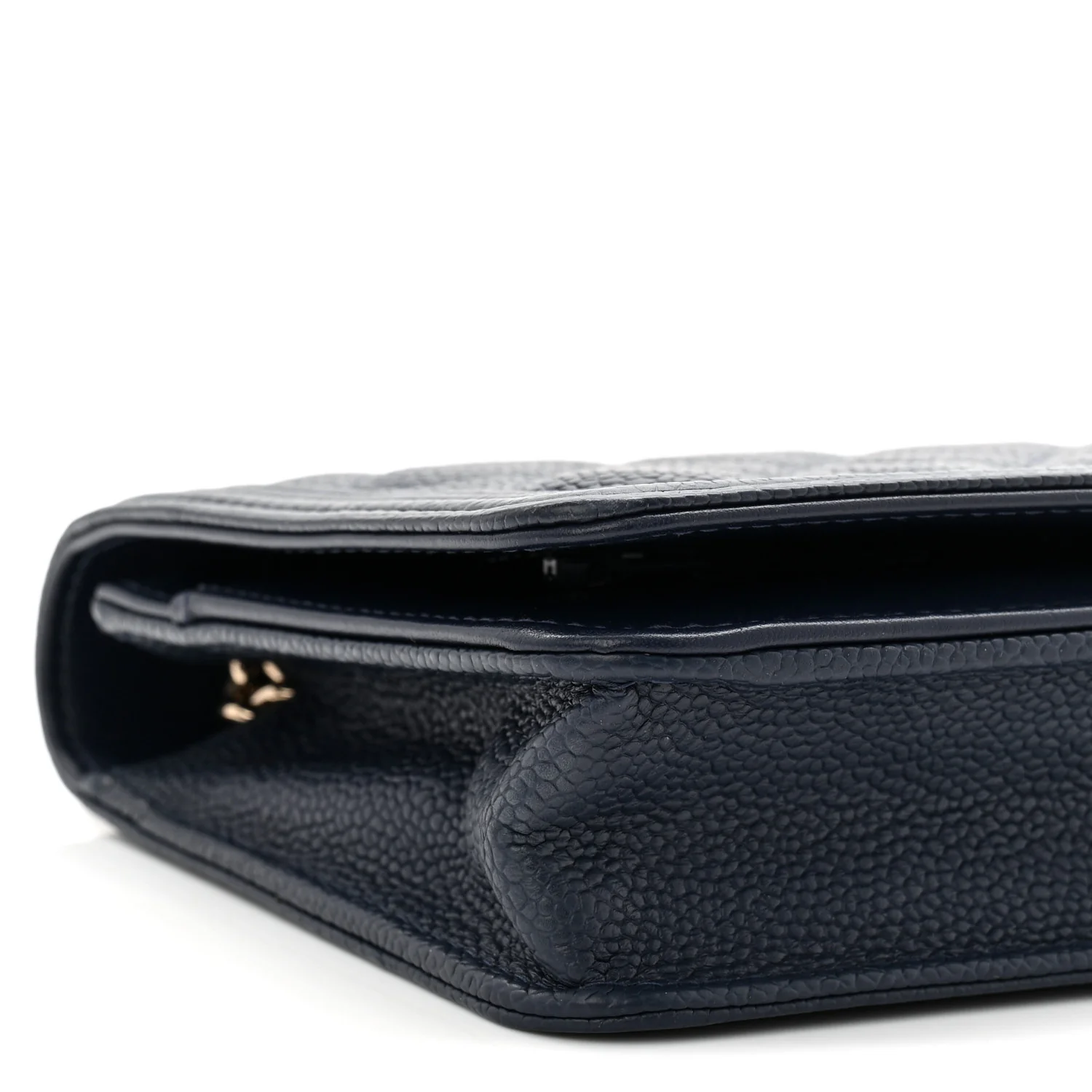 Caviar Quilted Boy Wallet On Chain WOC Navy - Image 10