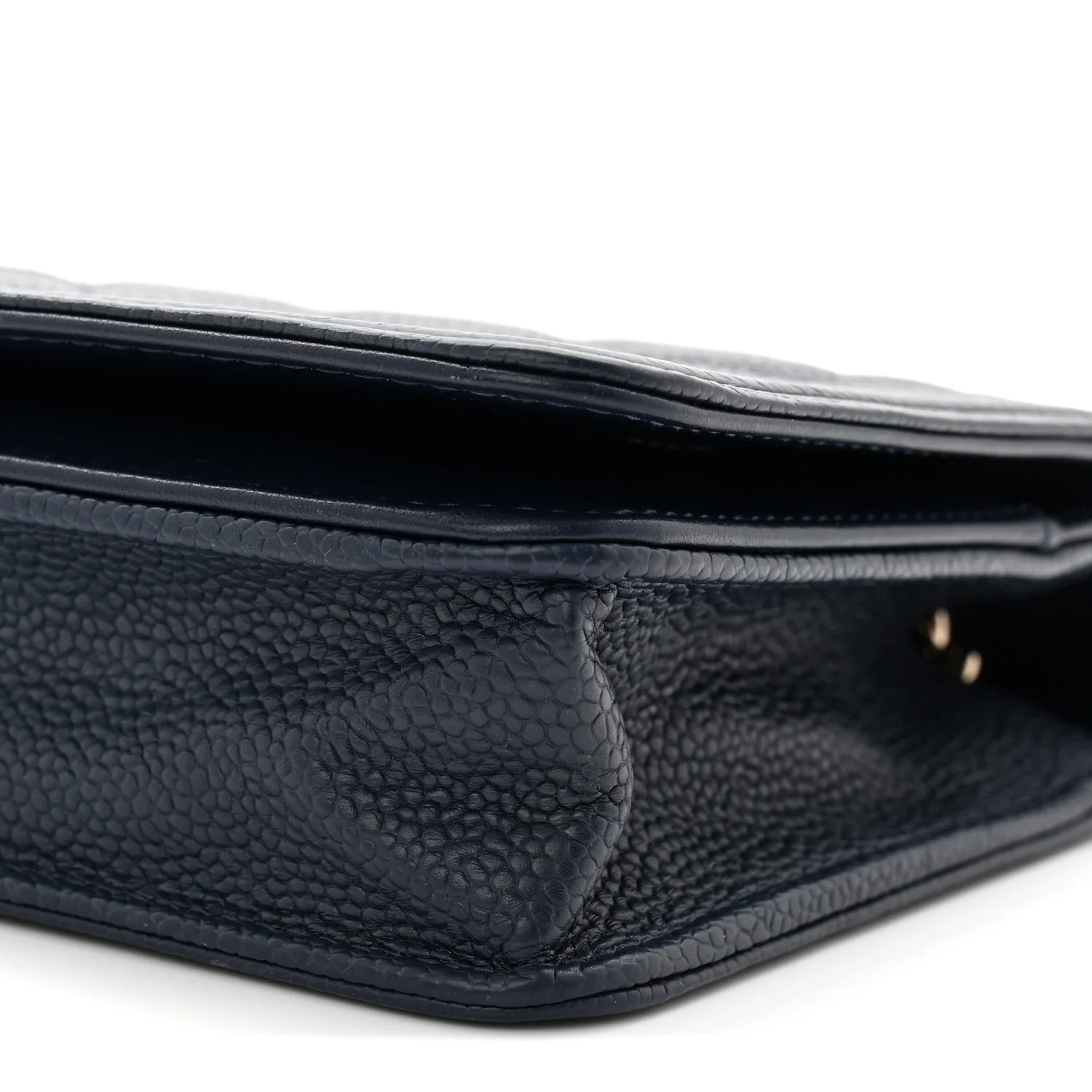 Caviar Quilted Boy Wallet On Chain WOC Navy - Image 11