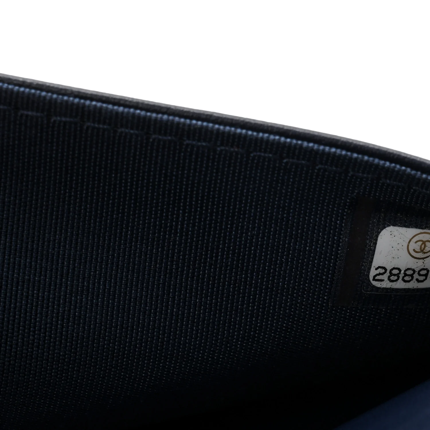Caviar Quilted Boy Wallet On Chain WOC Navy - Image 8