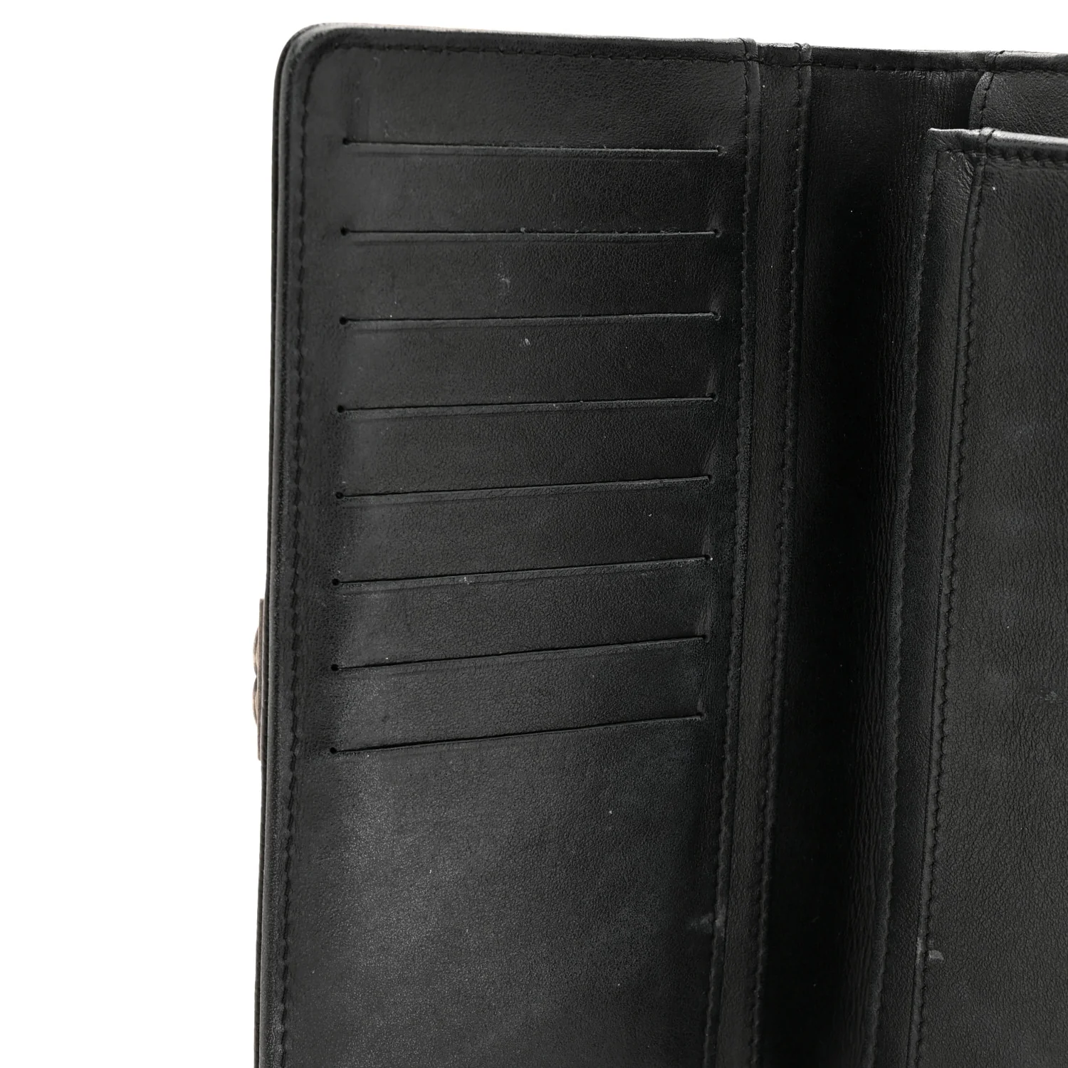 Caviar Quilted Boy Yen Wallet Black - Image 11