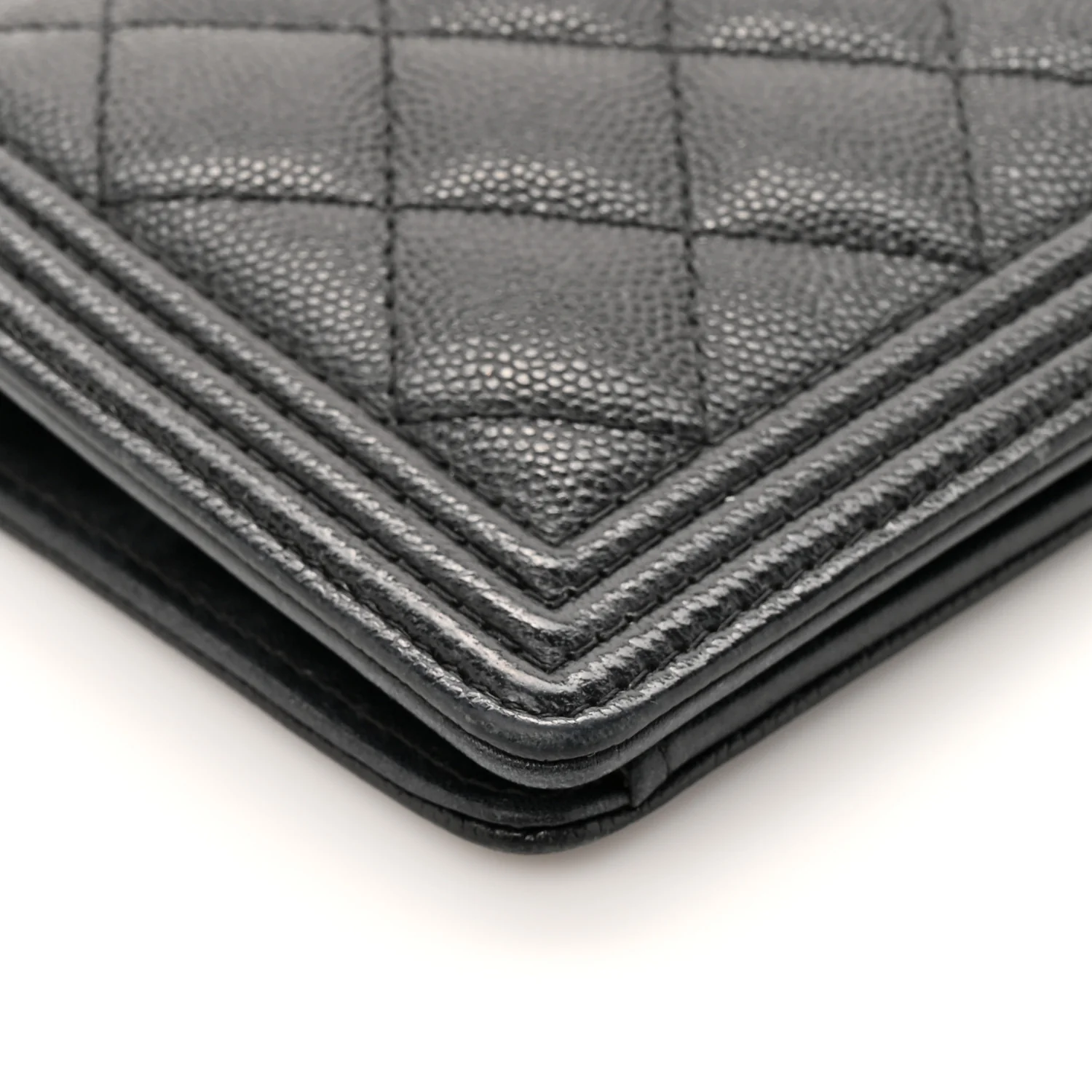 Caviar Quilted Boy Yen Wallet Black - Image 13