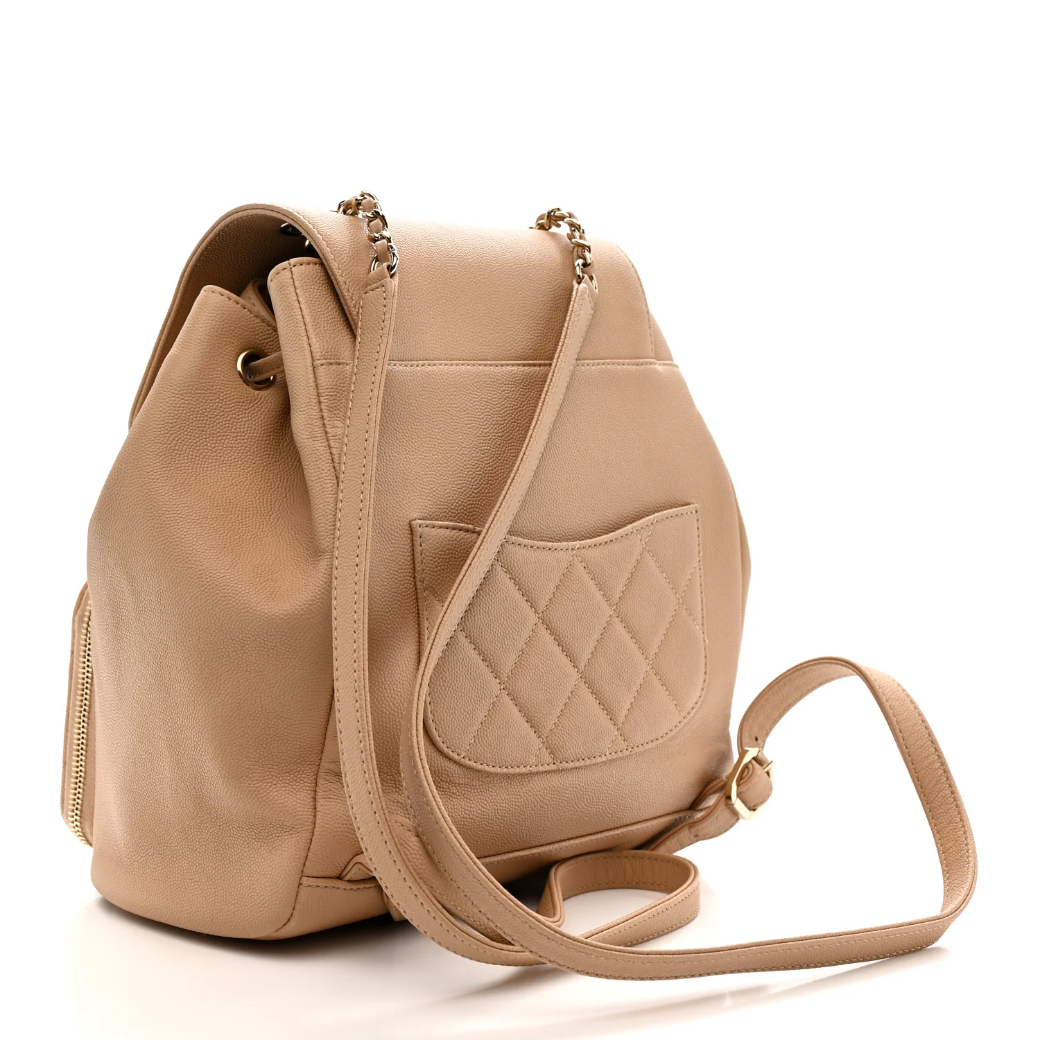 Caviar Quilted Business Affinity Backpack Beige - Image 3