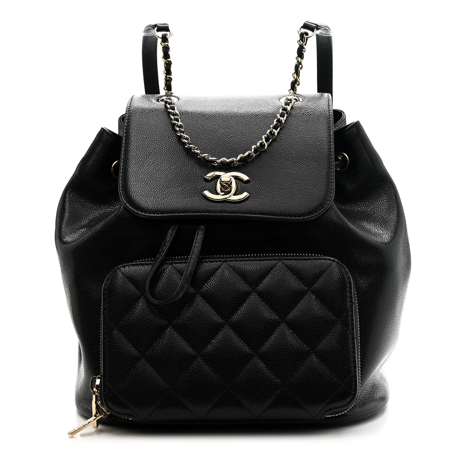 Caviar Quilted Business Affinity Backpack Black