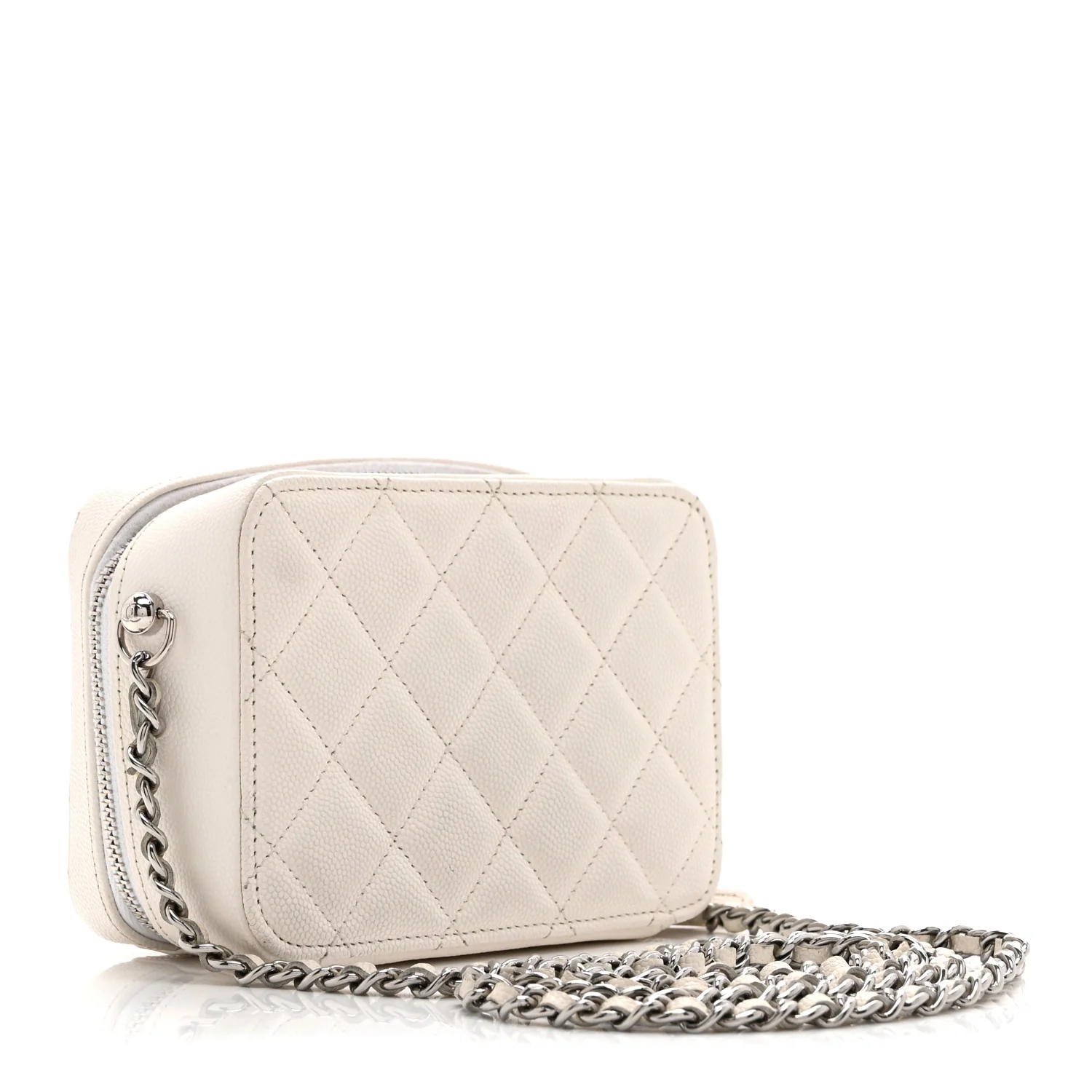 Caviar Quilted Camera Bag White - Image 3