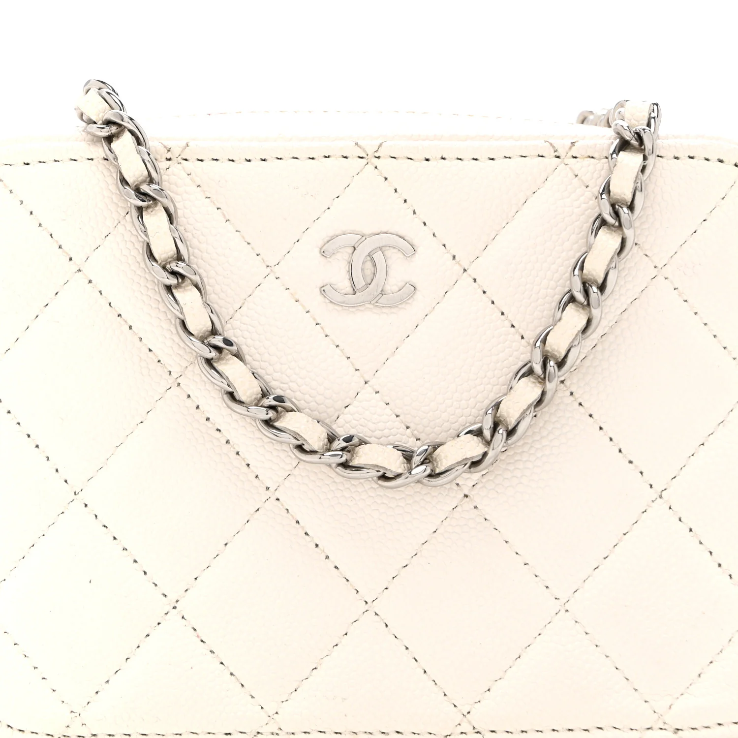 Caviar Quilted Camera Bag White - Image 8
