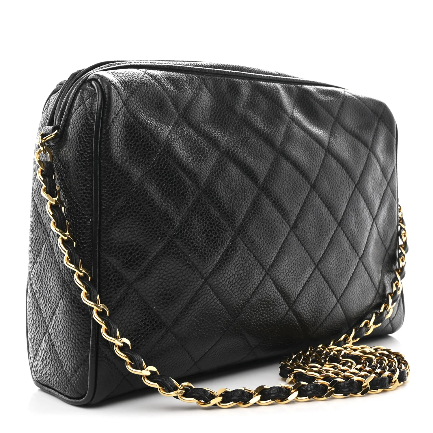 Caviar Quilted Camera Case Black - Image 3