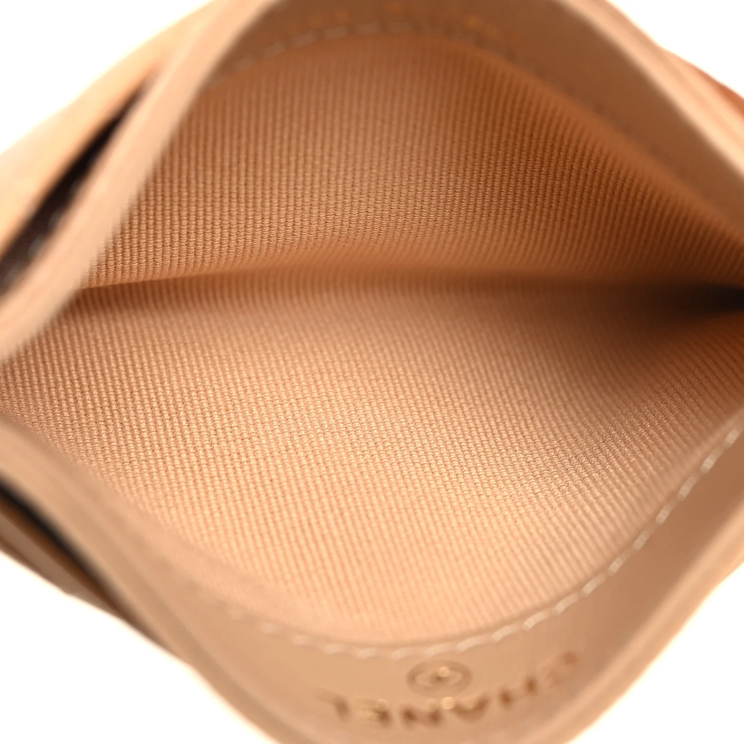 Caviar Quilted Card Holder Beige - Image 5